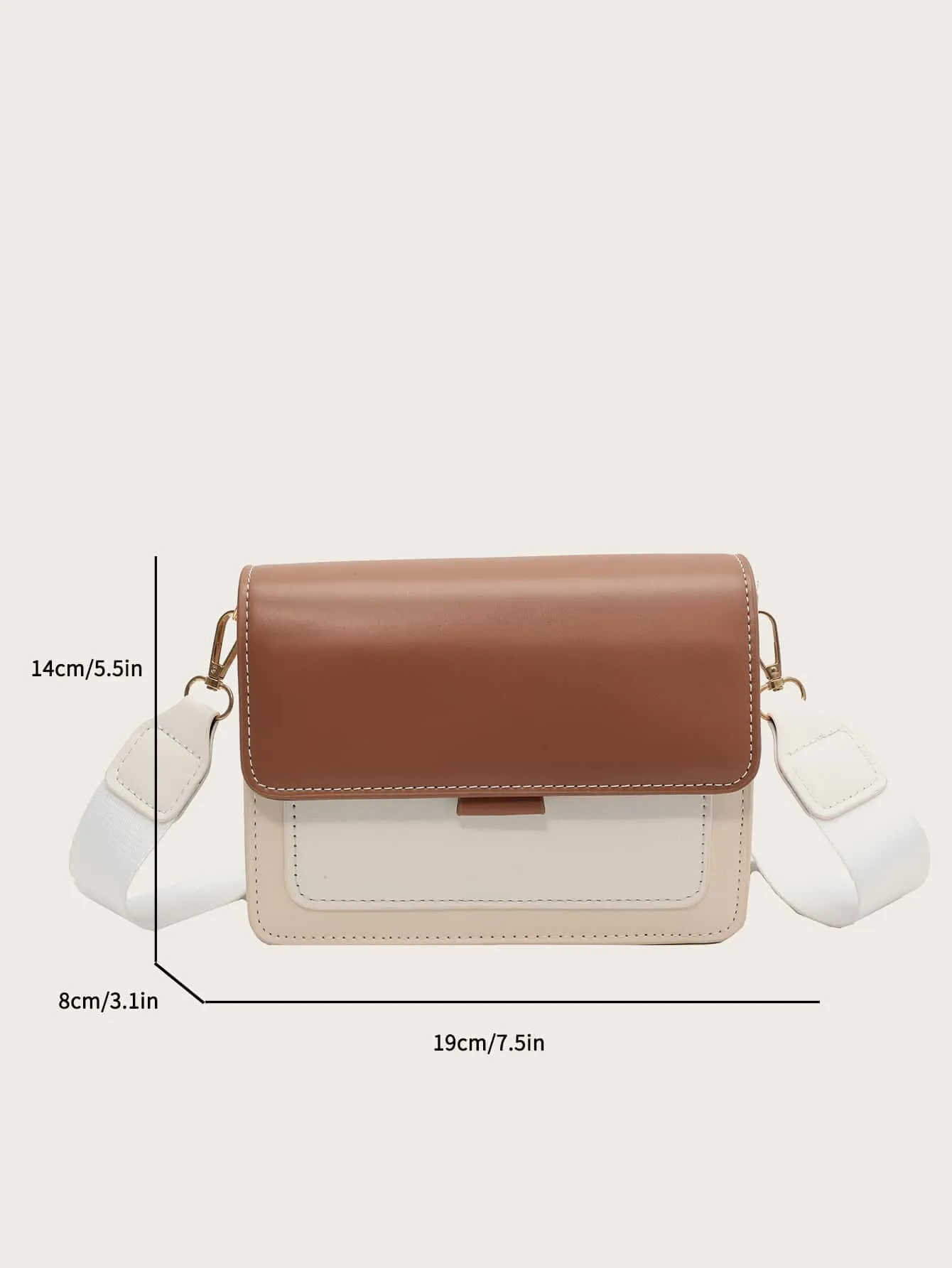 Mini Color Block Flap Square Bag - Multicolor- FD ⚡