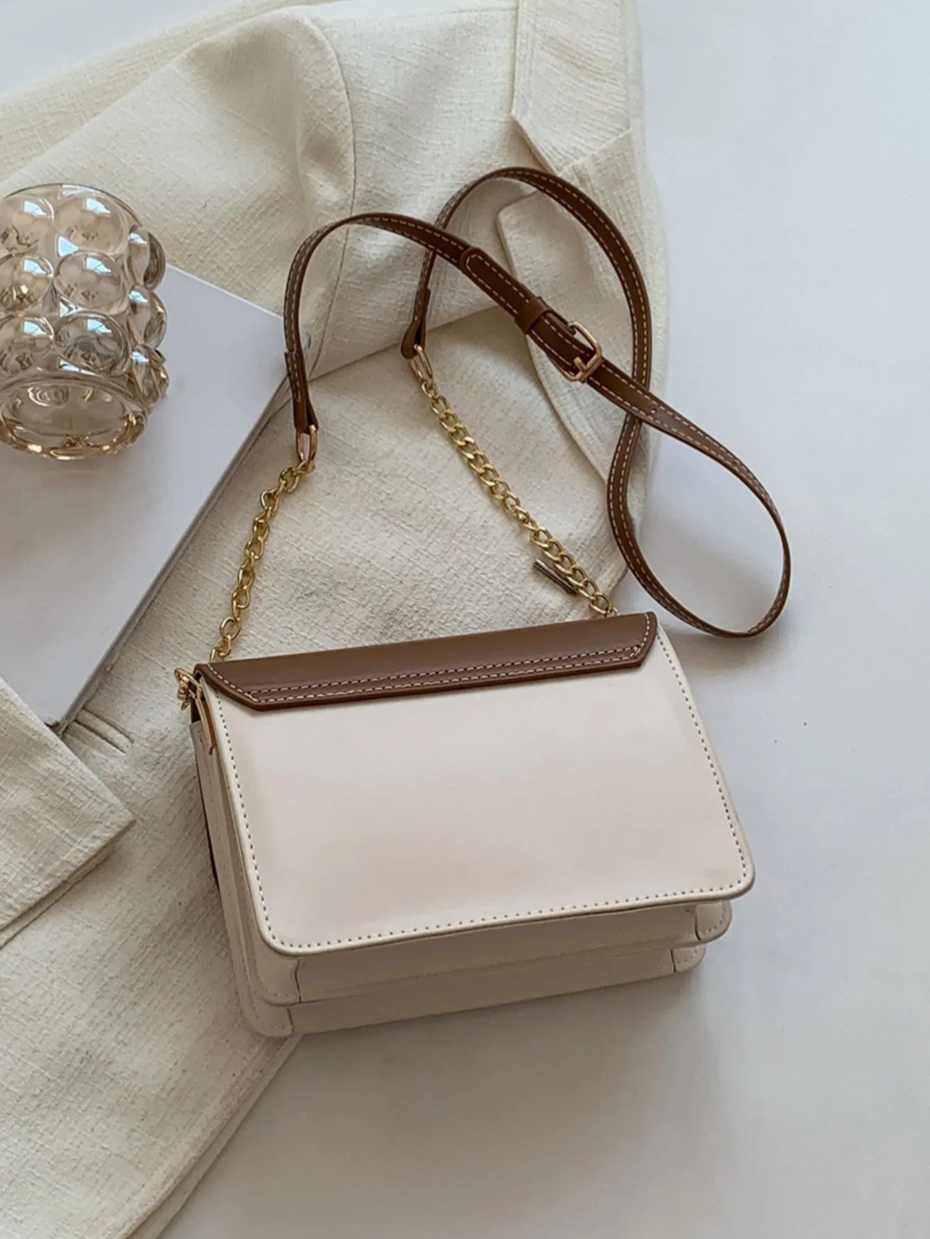 Mini Color Block Flap Square Bag - Multicolor- FD ⚡