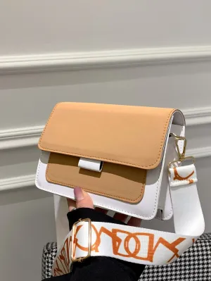 Mini Colorblock Flap Square Bag - Khaki- FD ⚡
