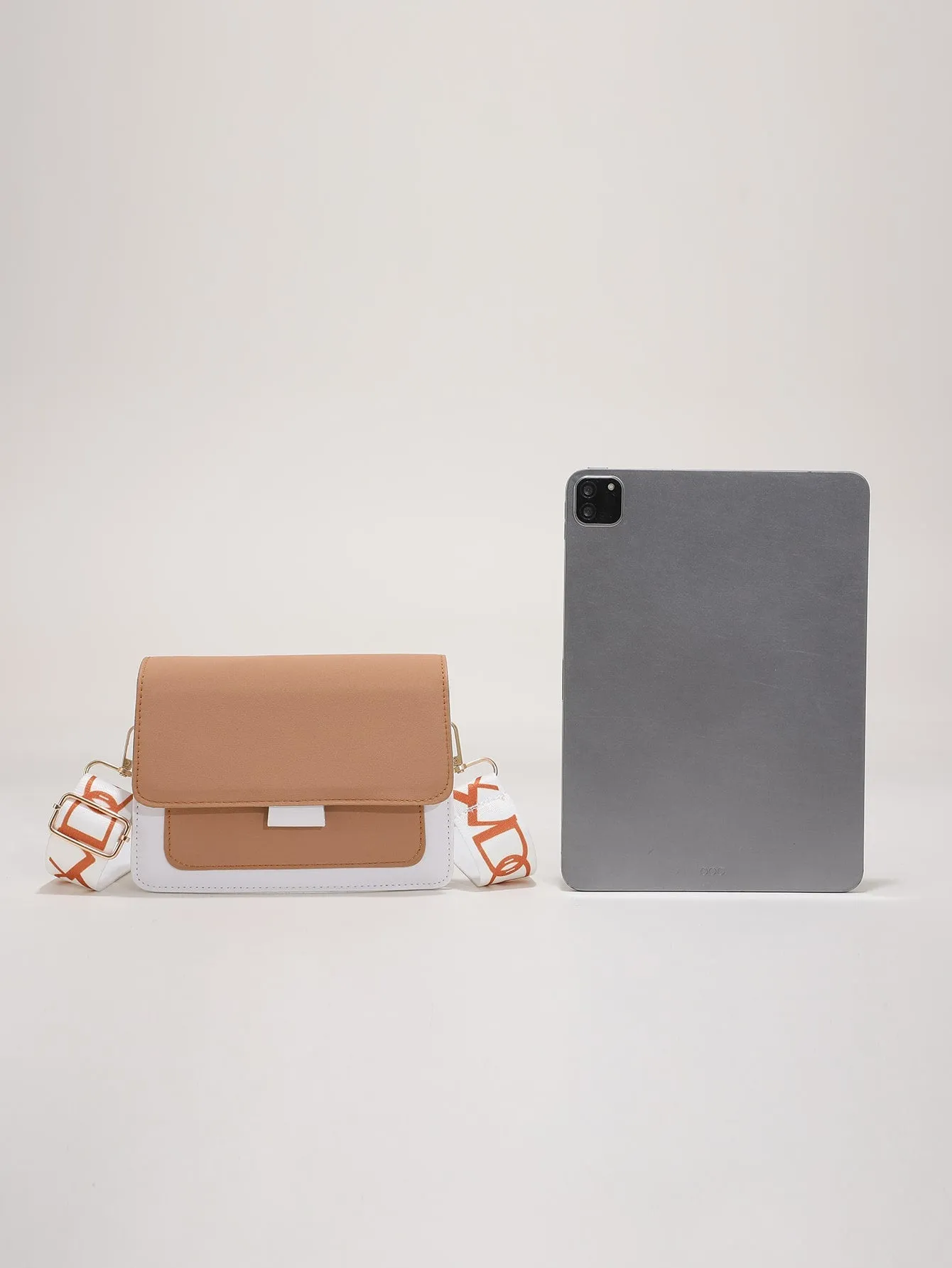 Mini Colorblock Flap Square Bag - Khaki- FD ⚡