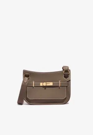 Mini Jypsiere in Etoupe Swift Leather with Gold Hardware