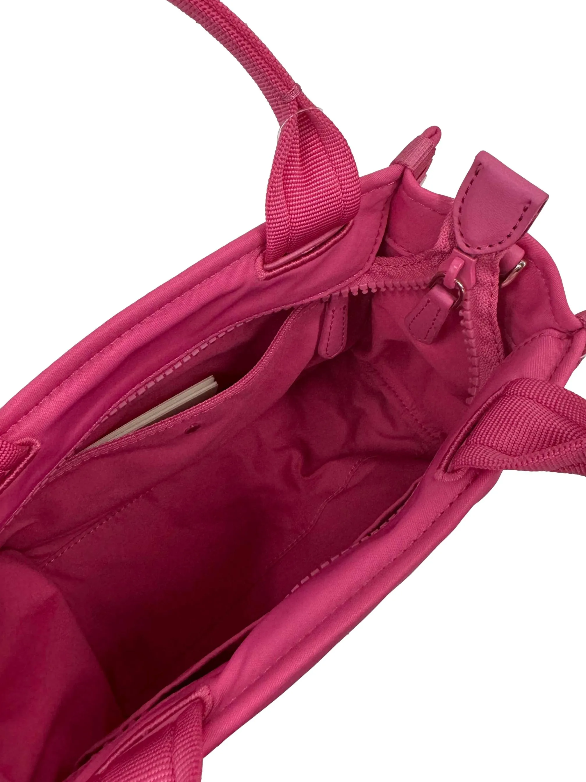 Mini Nylon Tote Bag In Pink