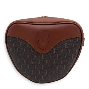 Mongramme Heart Crossbody Bag Black in Coated Canvas, Gold hardware