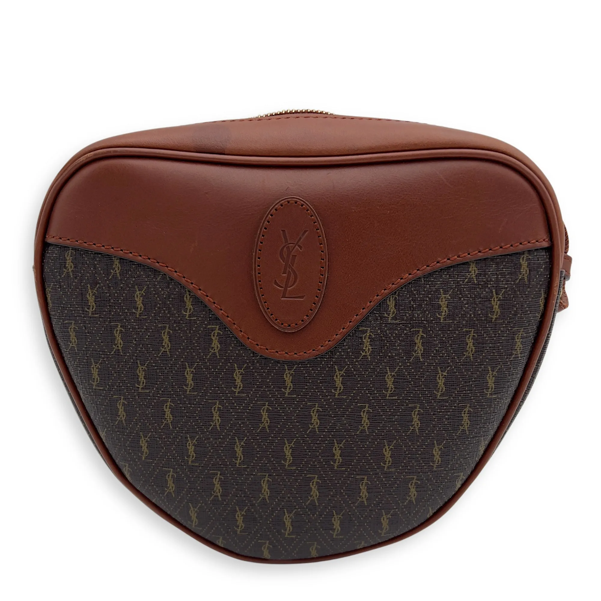 Mongramme Heart Crossbody Bag Black in Coated Canvas, Gold hardware