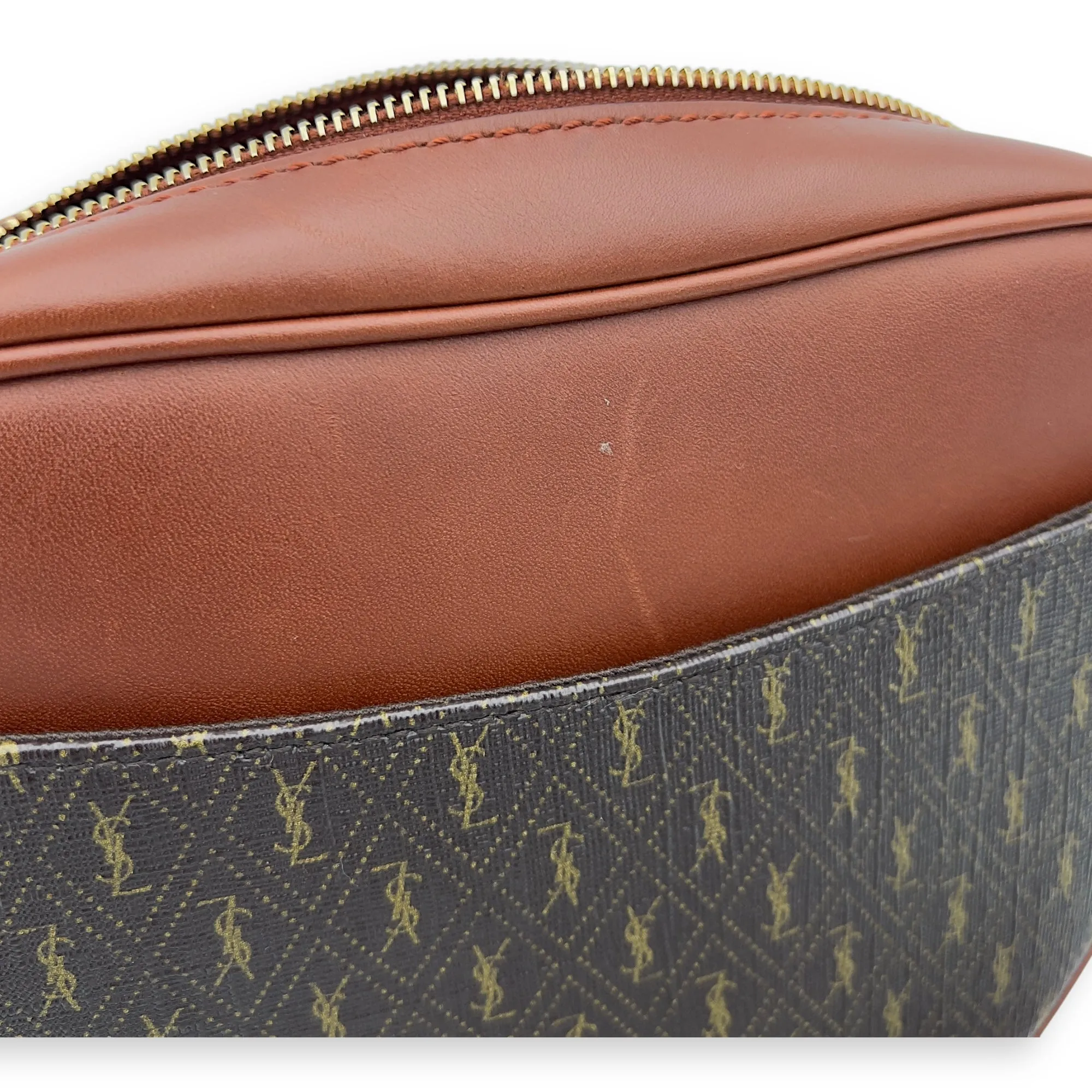Mongramme Heart Crossbody Bag Black in Coated Canvas, Gold hardware