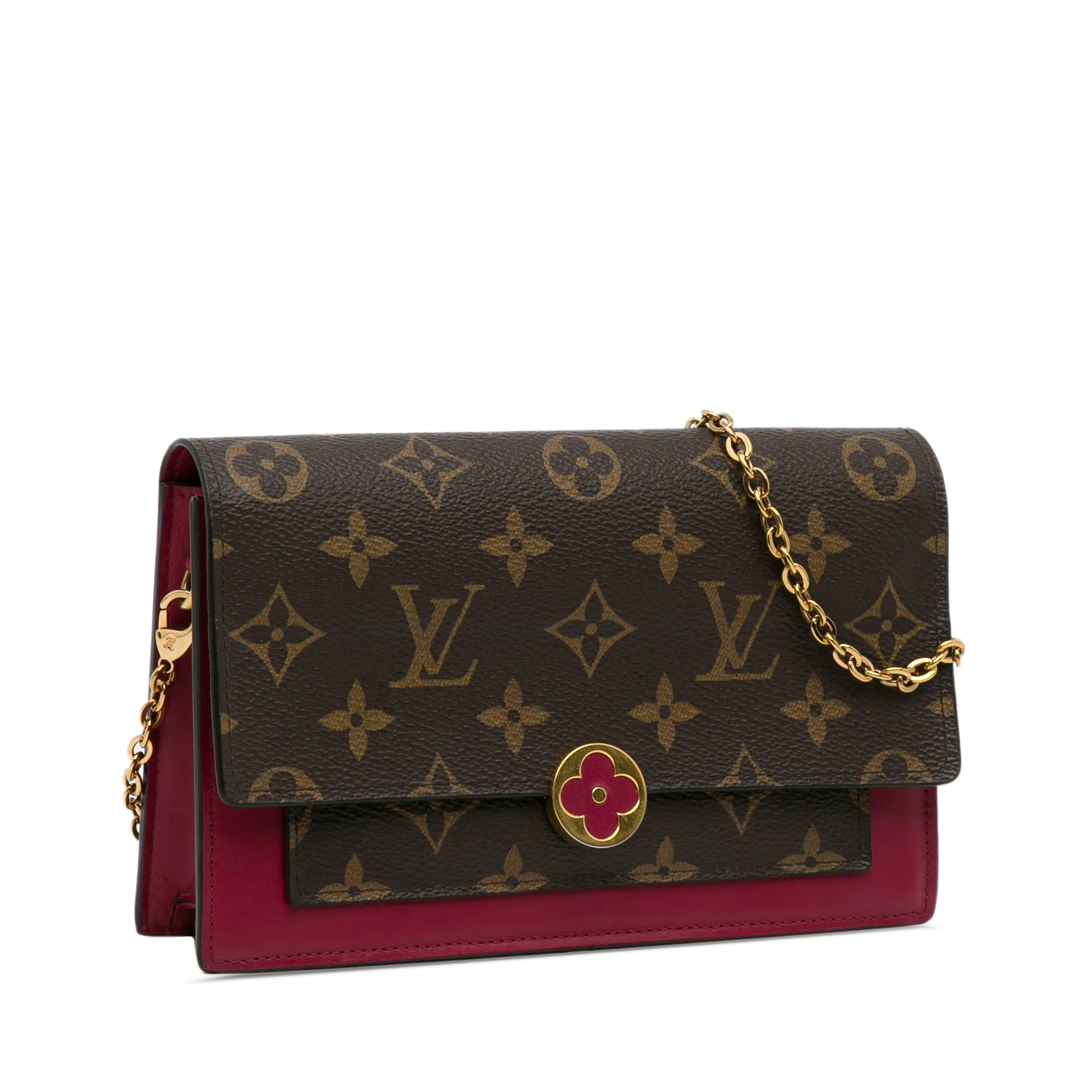 Monogram Flore Wallet On Chain