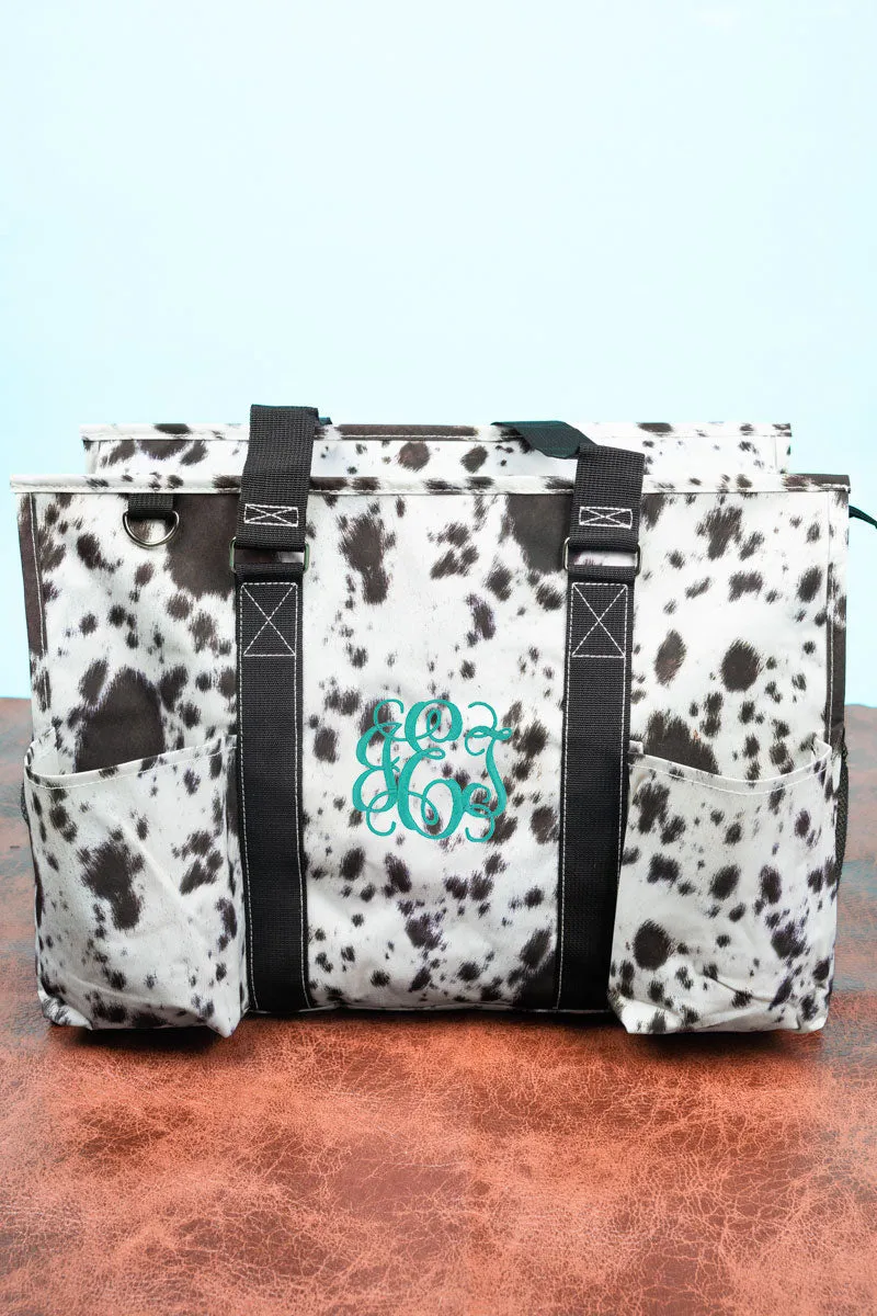 Moo York Minute with Black Trim Large Organizer Tote