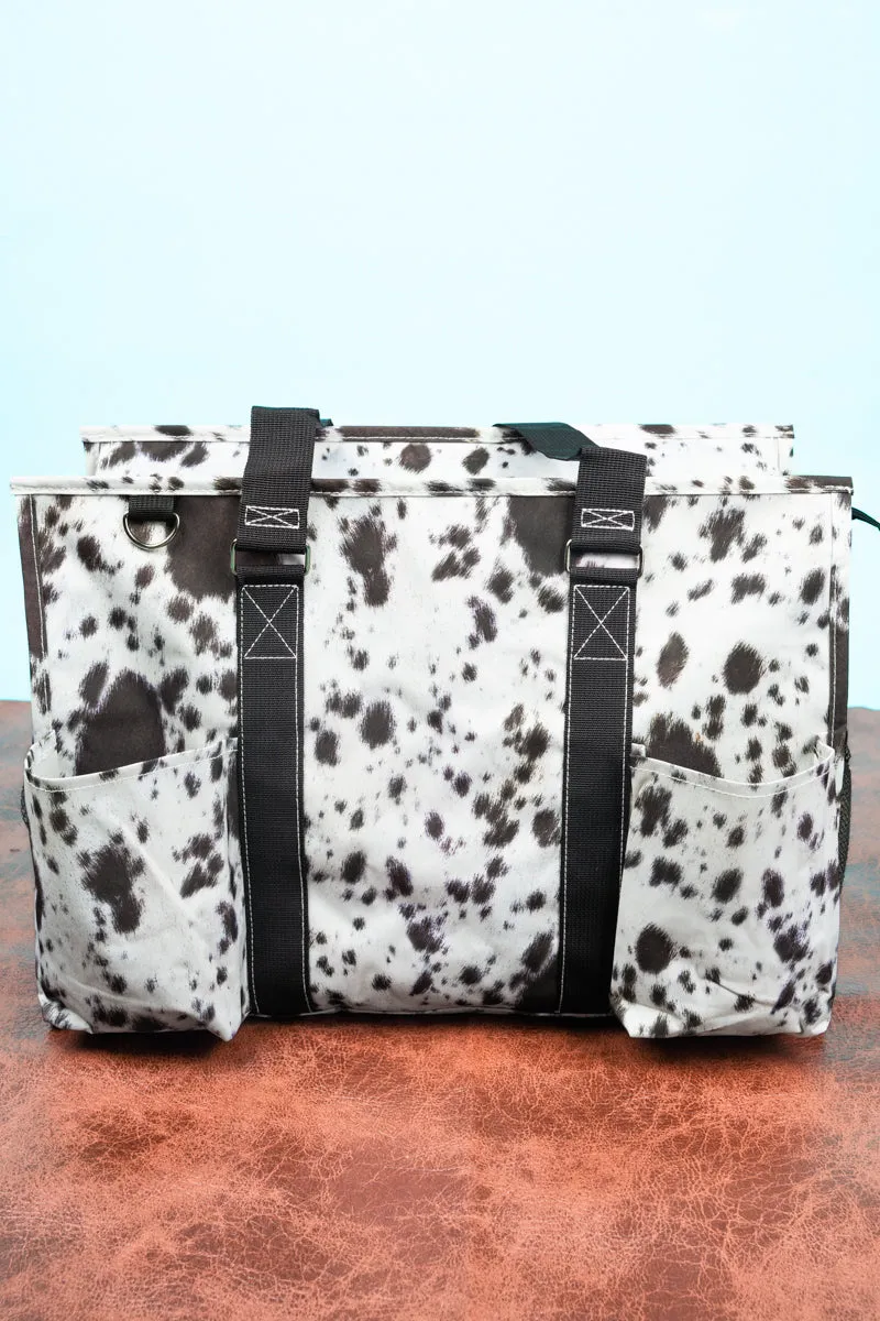 Moo York Minute with Black Trim Large Organizer Tote