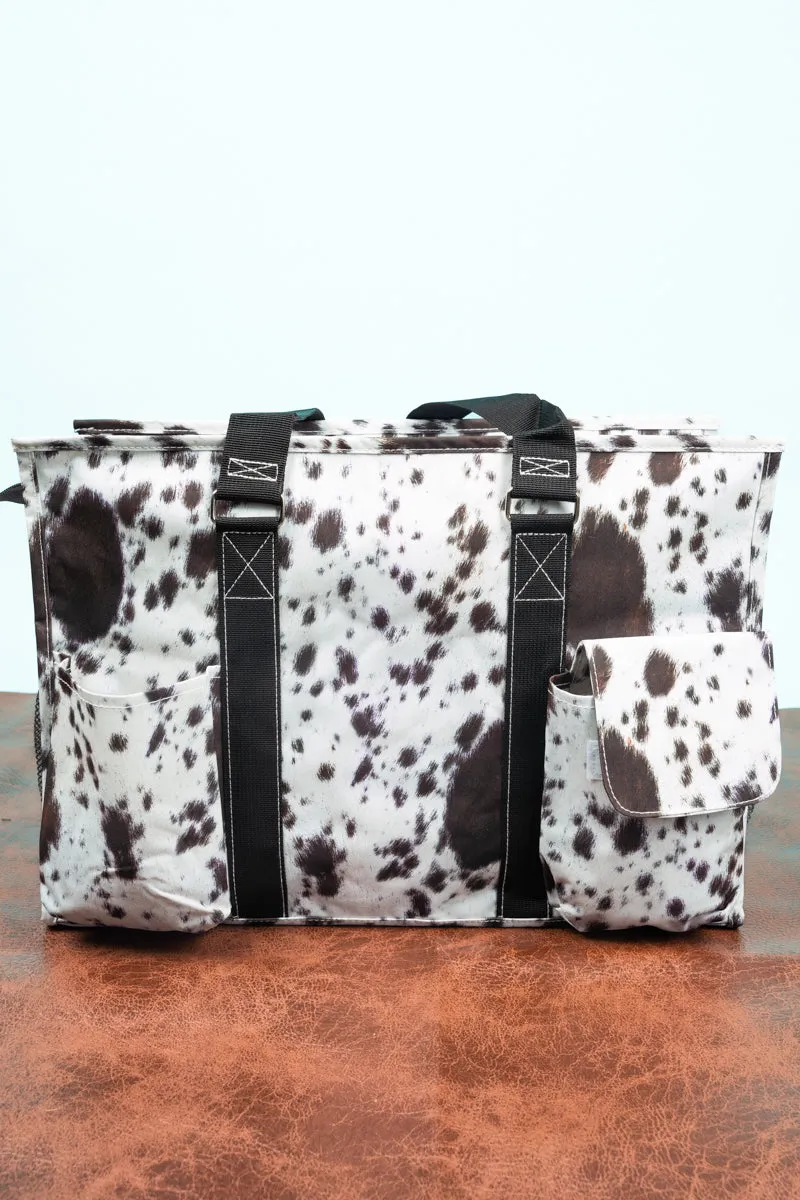Moo York Minute with Black Trim Large Organizer Tote