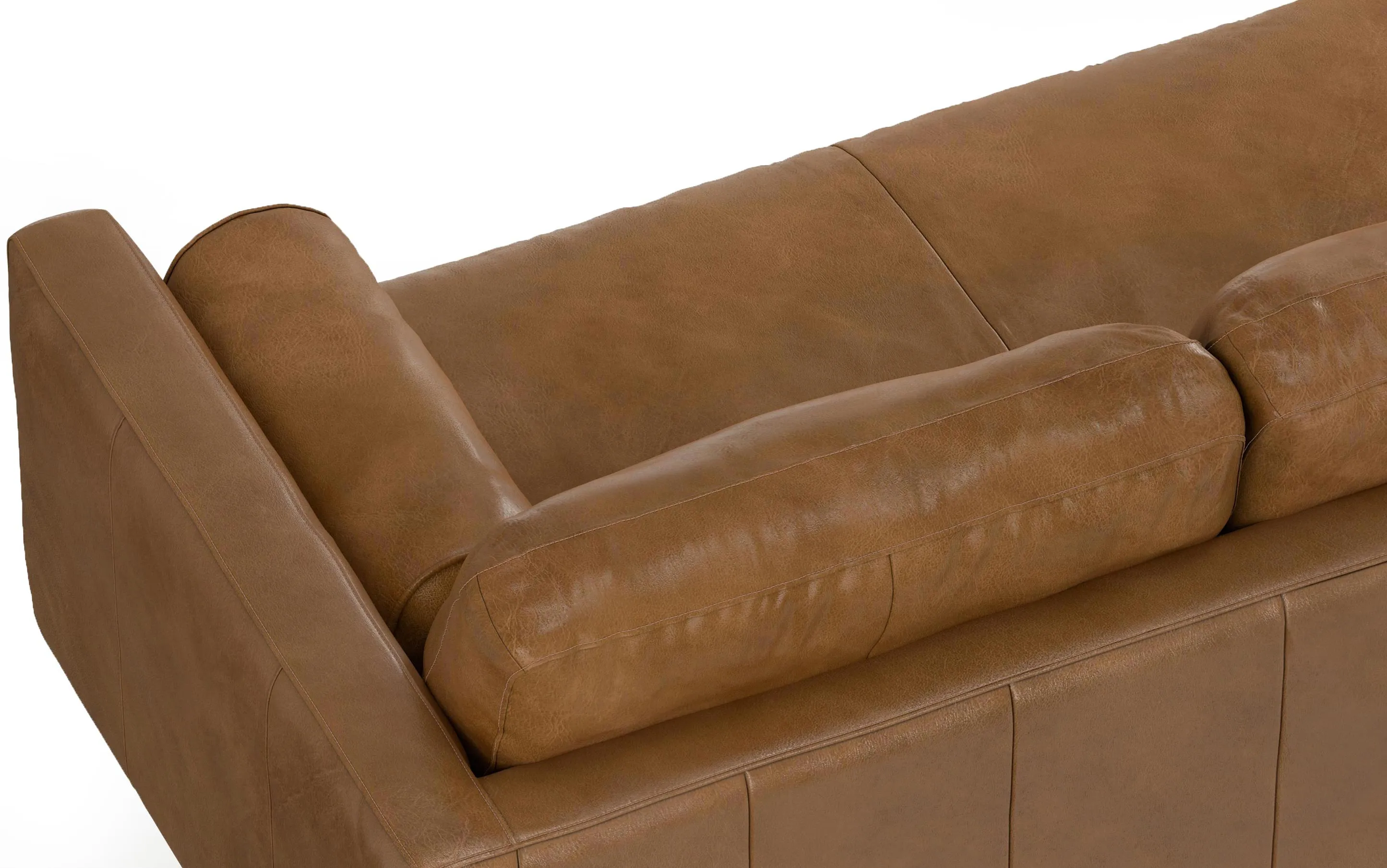 Morrison Left Sectional in Genuine Leather