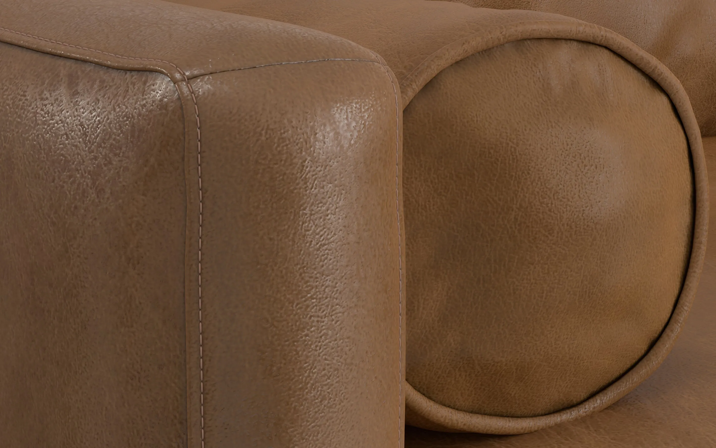 Morrison Left Sectional in Genuine Leather