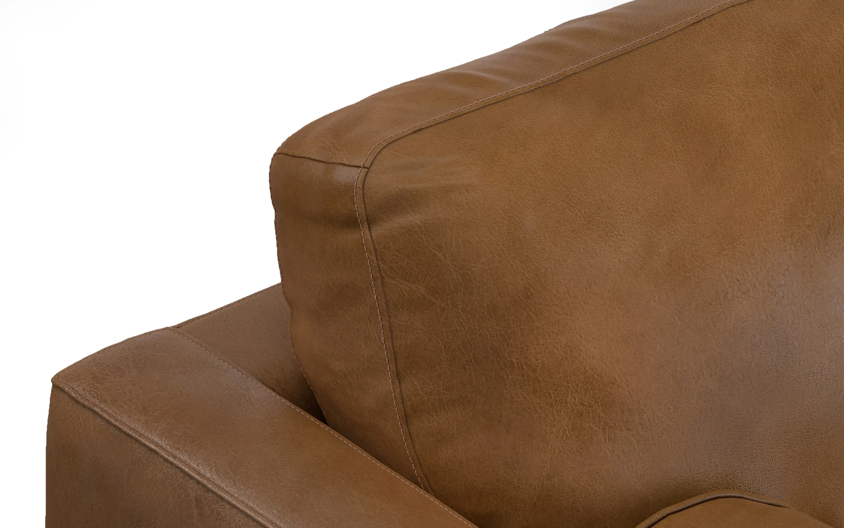 Morrison Left Sectional in Genuine Leather
