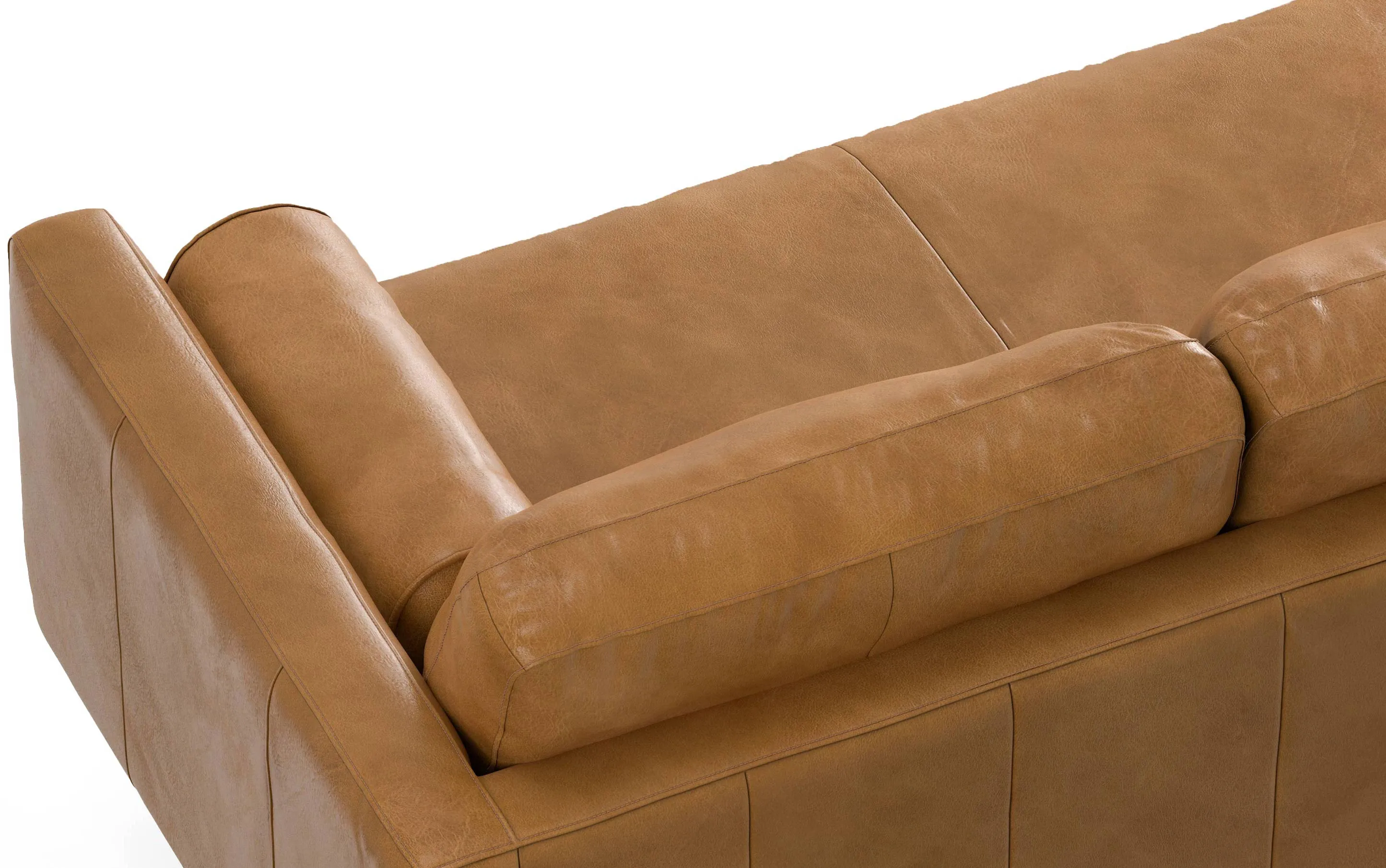 Morrison Left Sectional in Genuine Leather