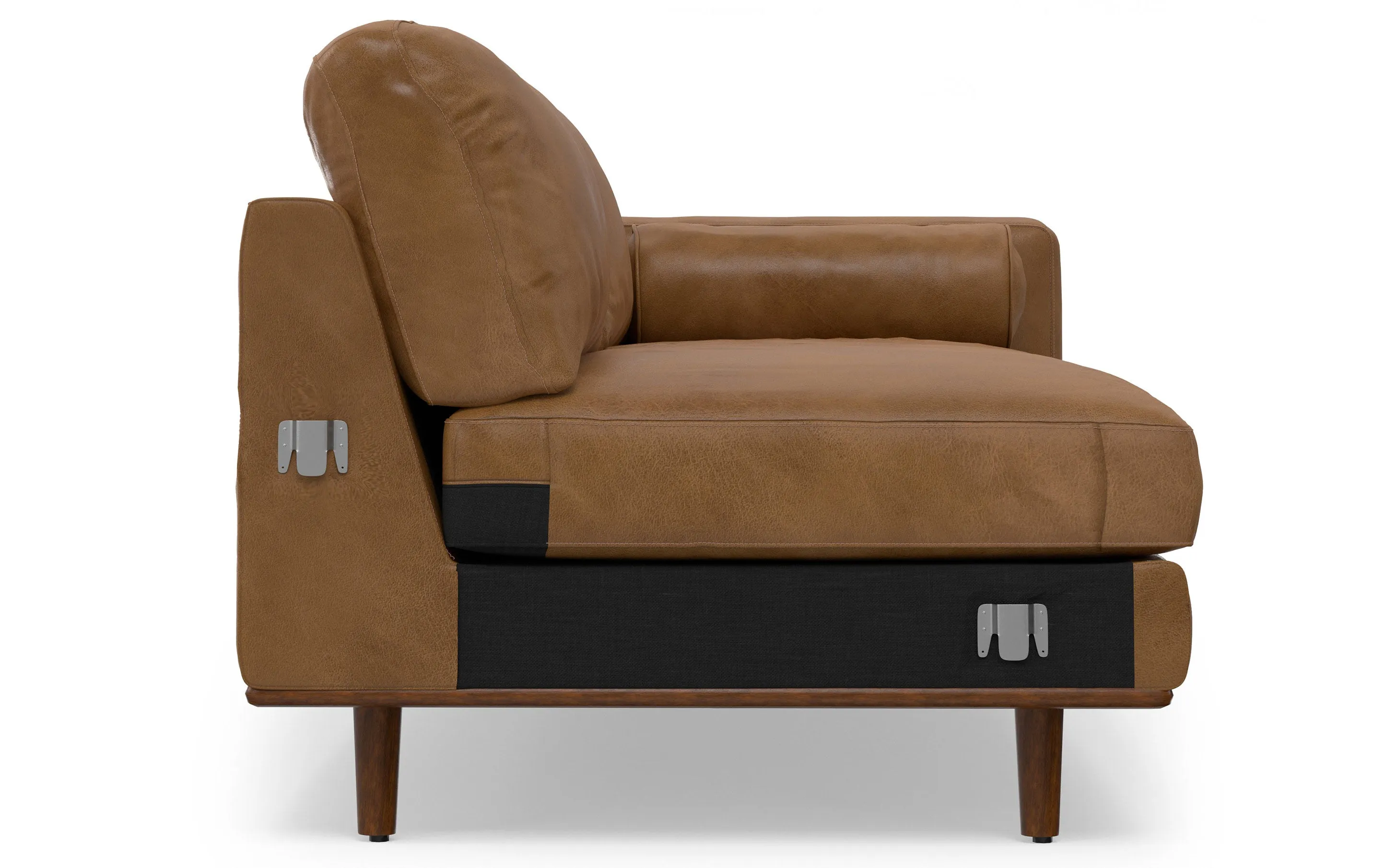 Morrison Left Sectional in Genuine Leather