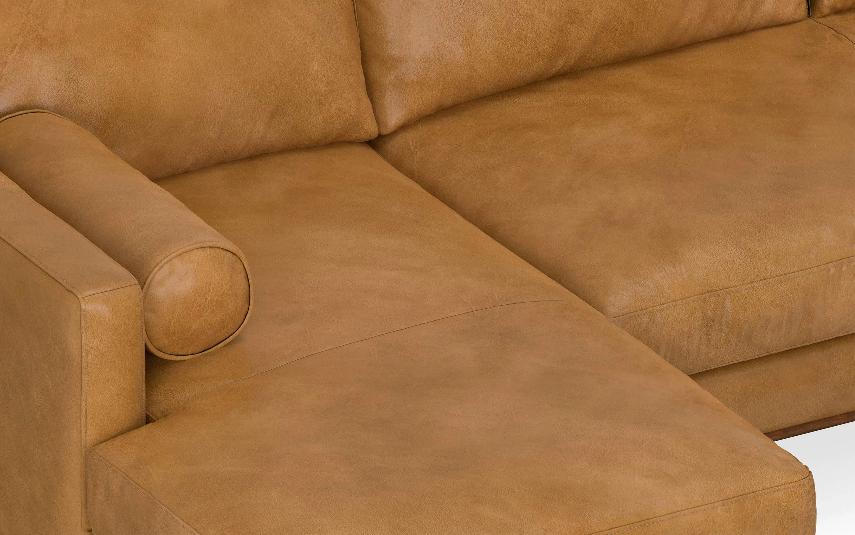 Morrison Left Sectional in Genuine Leather