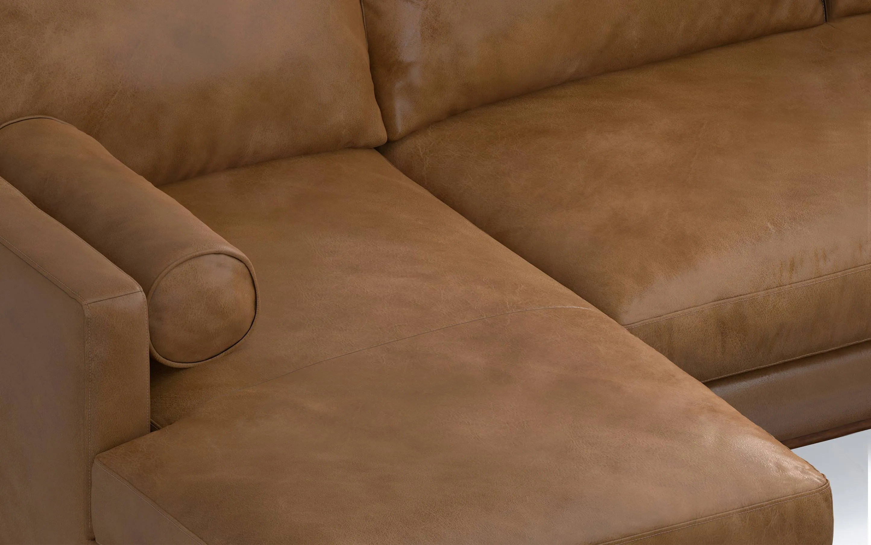 Morrison Left Sectional in Genuine Leather