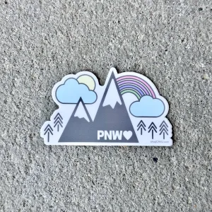Mountains   Rainbows PNW 3” Sticker / Decal
