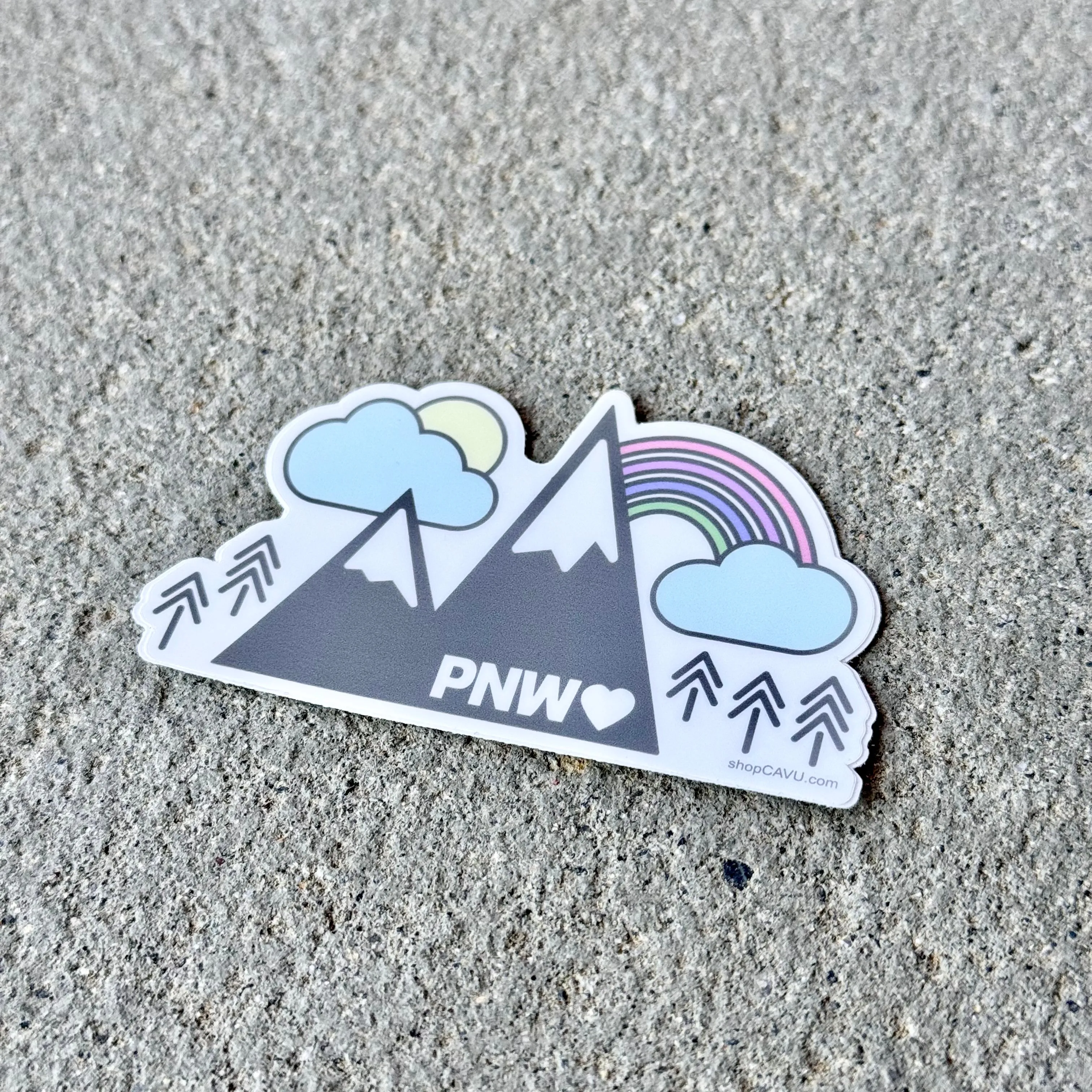 Mountains   Rainbows PNW 3” Sticker / Decal