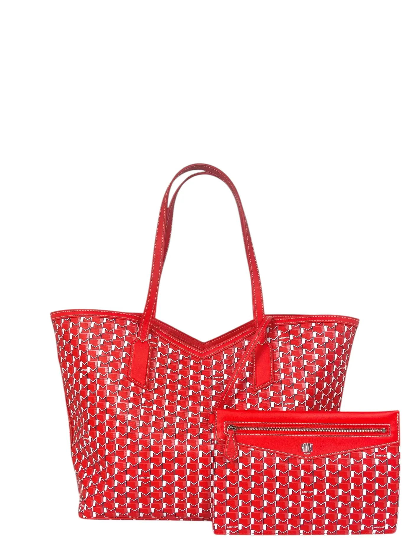 Moynat Red M MM Tote Bag