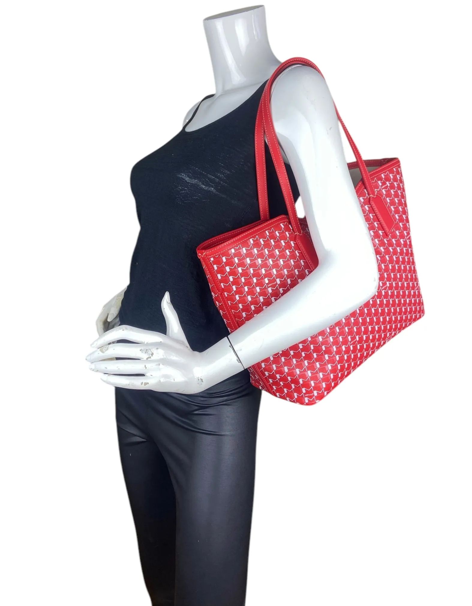 Moynat Red M MM Tote Bag