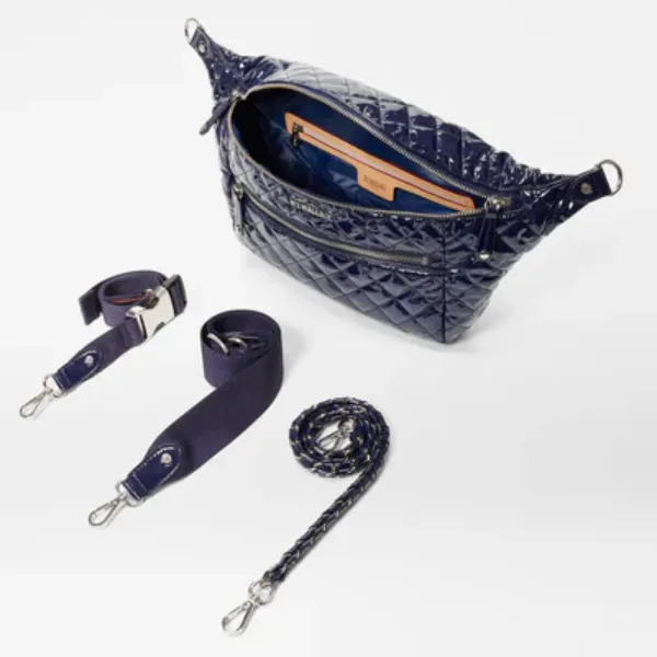 MZ Wallace Crosby Sling in Navy Lacquer