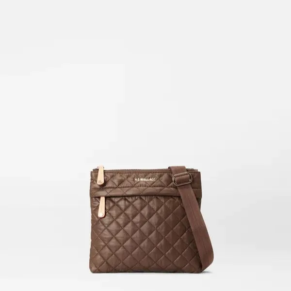 MZ Wallace Metro Flat Crossbody in Walnut