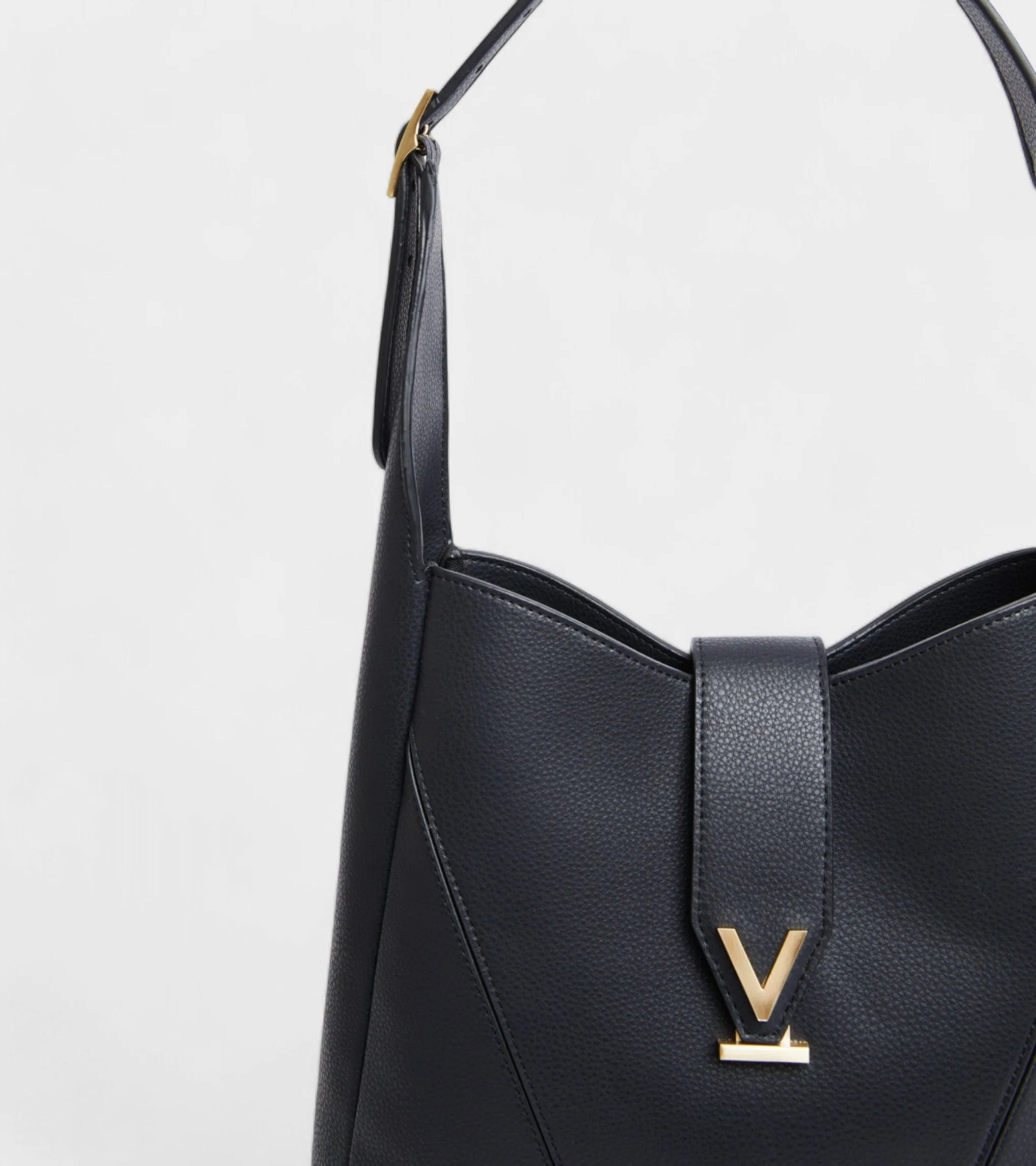 Nancy Vegan Bio-Based Bamboo Leather Tote Bag | Black