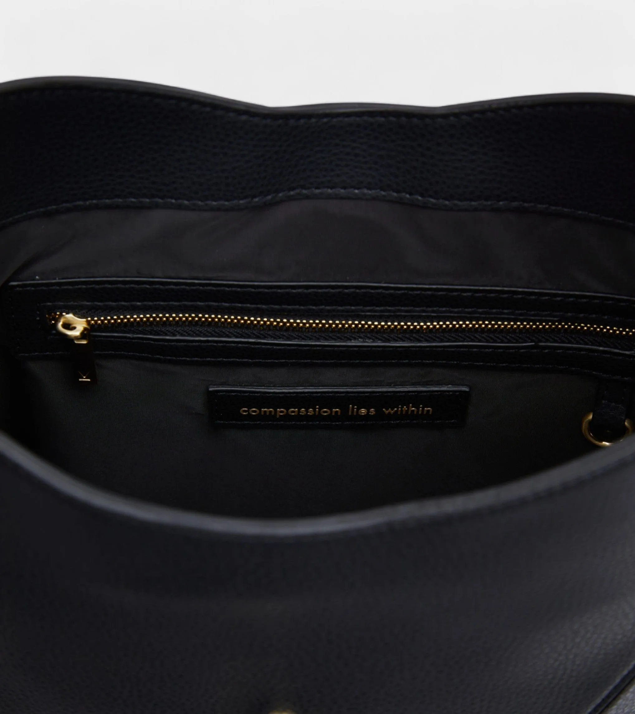 Nancy Vegan Bio-Based Bamboo Leather Tote Bag | Black