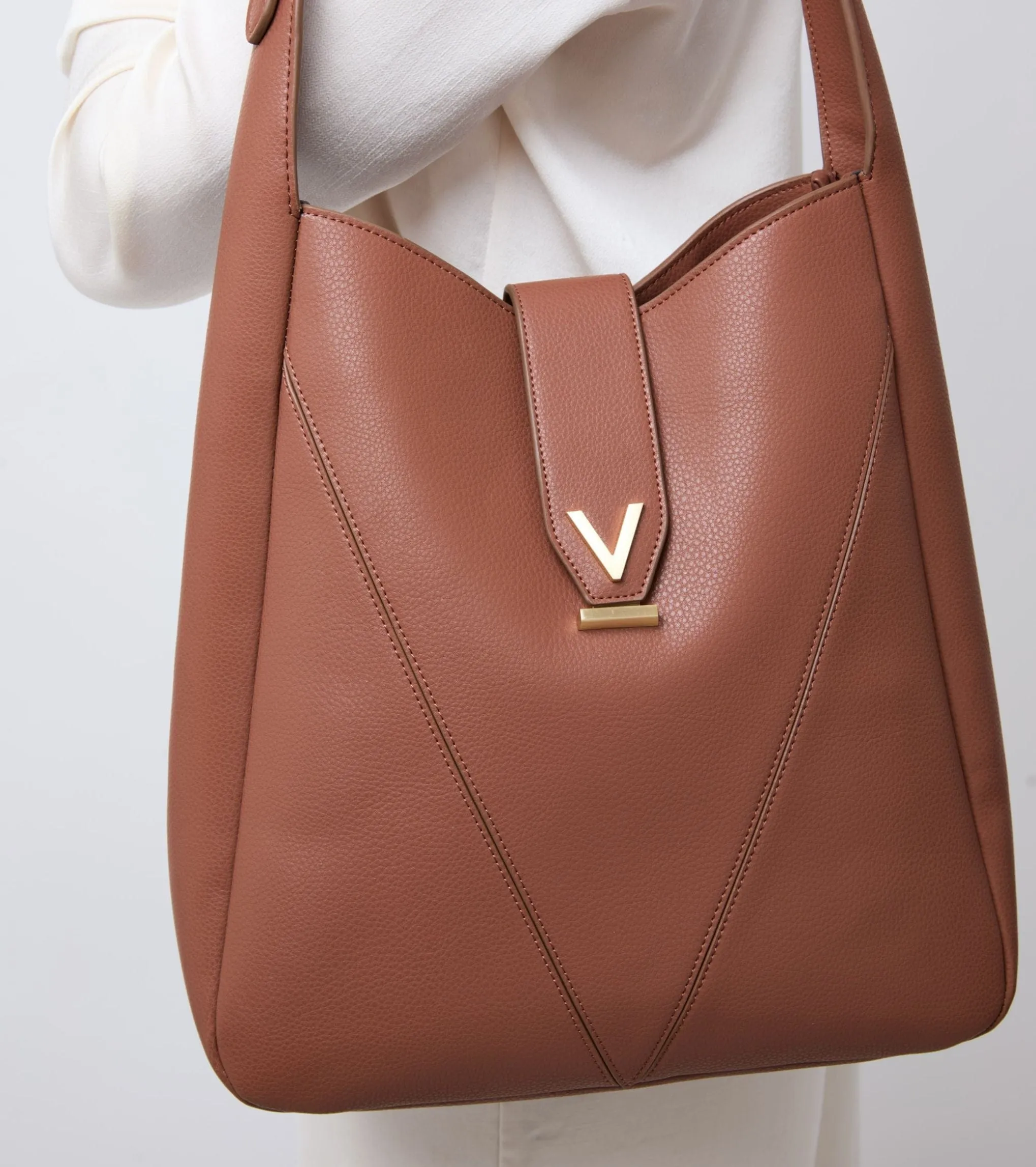 Nancy Vegan Bio-Based Bamboo Leather Tote Bag | Brown
