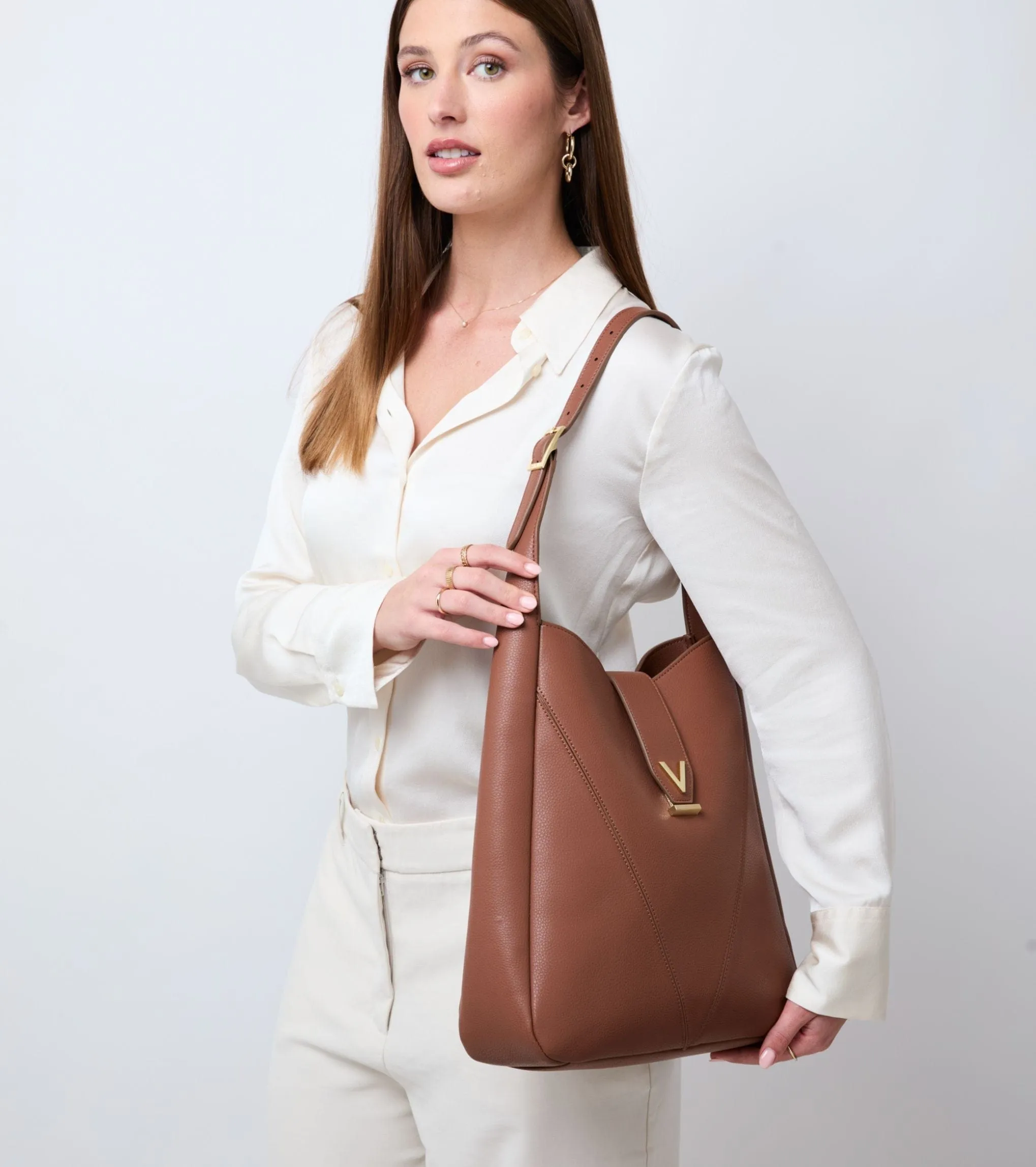 Nancy Vegan Bio-Based Bamboo Leather Tote Bag | Brown