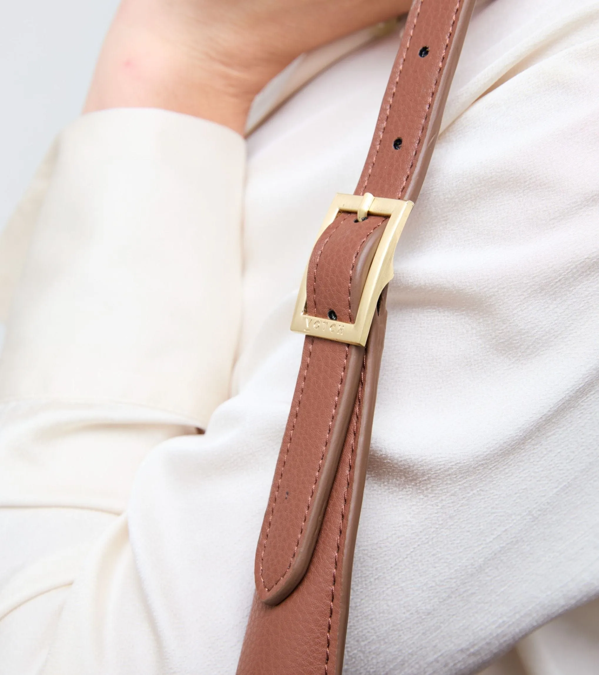 Nancy Vegan Bio-Based Bamboo Leather Tote Bag | Brown