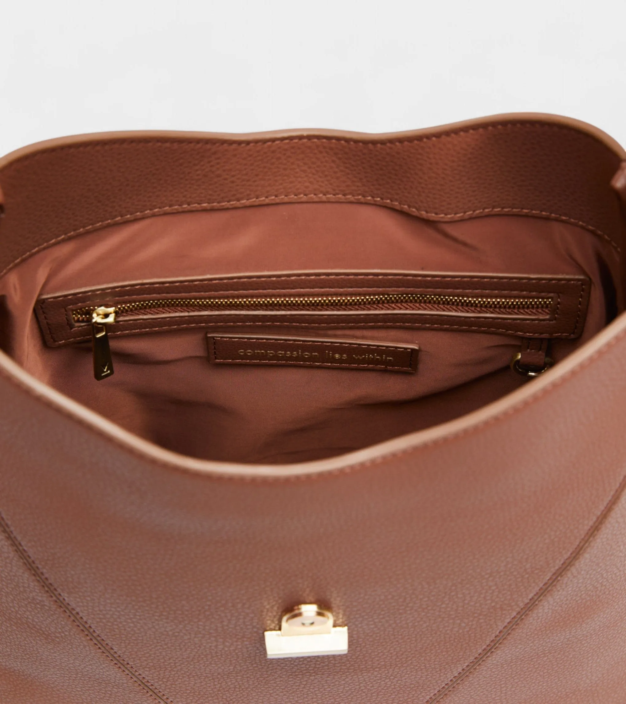 Nancy Vegan Bio-Based Bamboo Leather Tote Bag | Brown