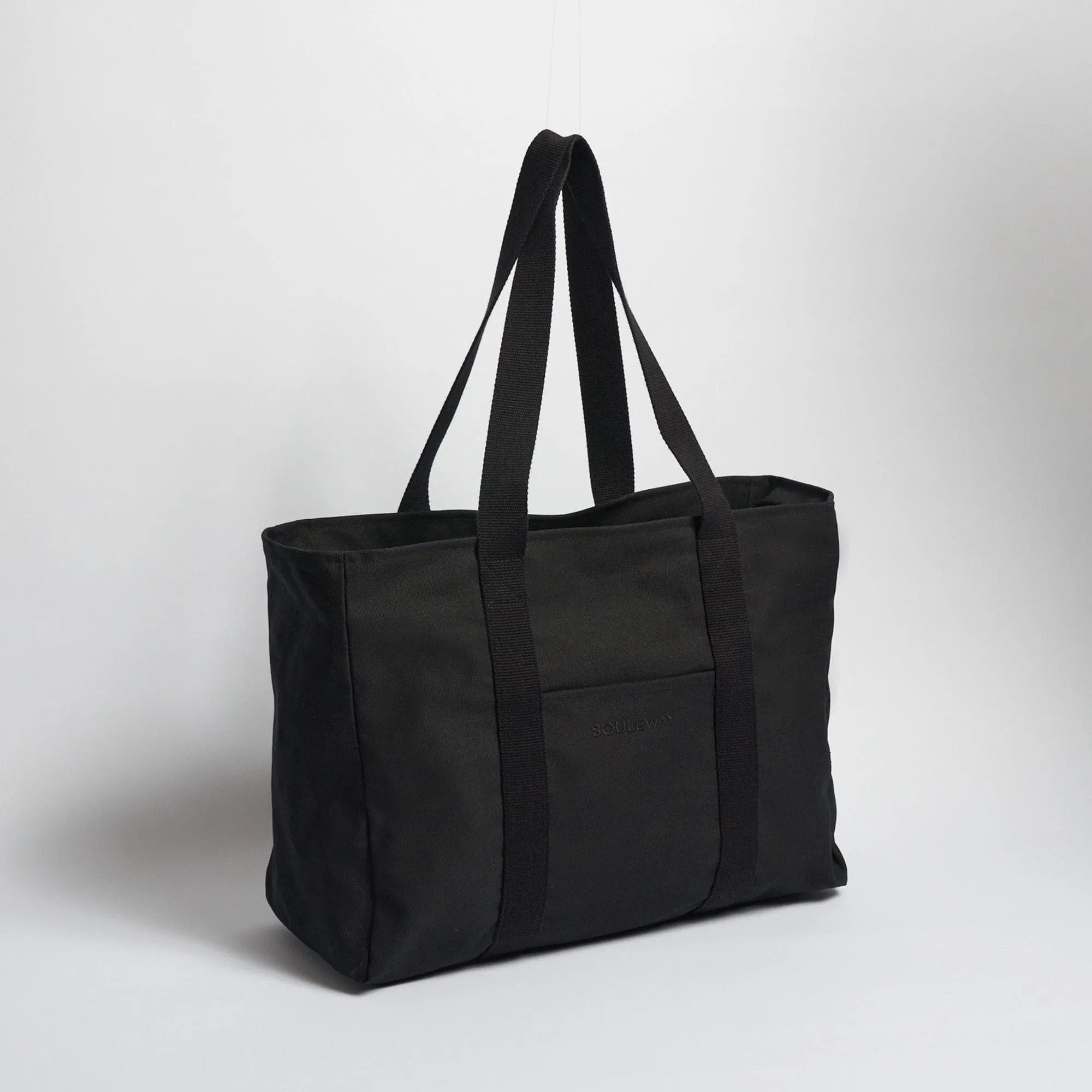 Natural Cotton Canvas Yoga Tote | Sand & Pink