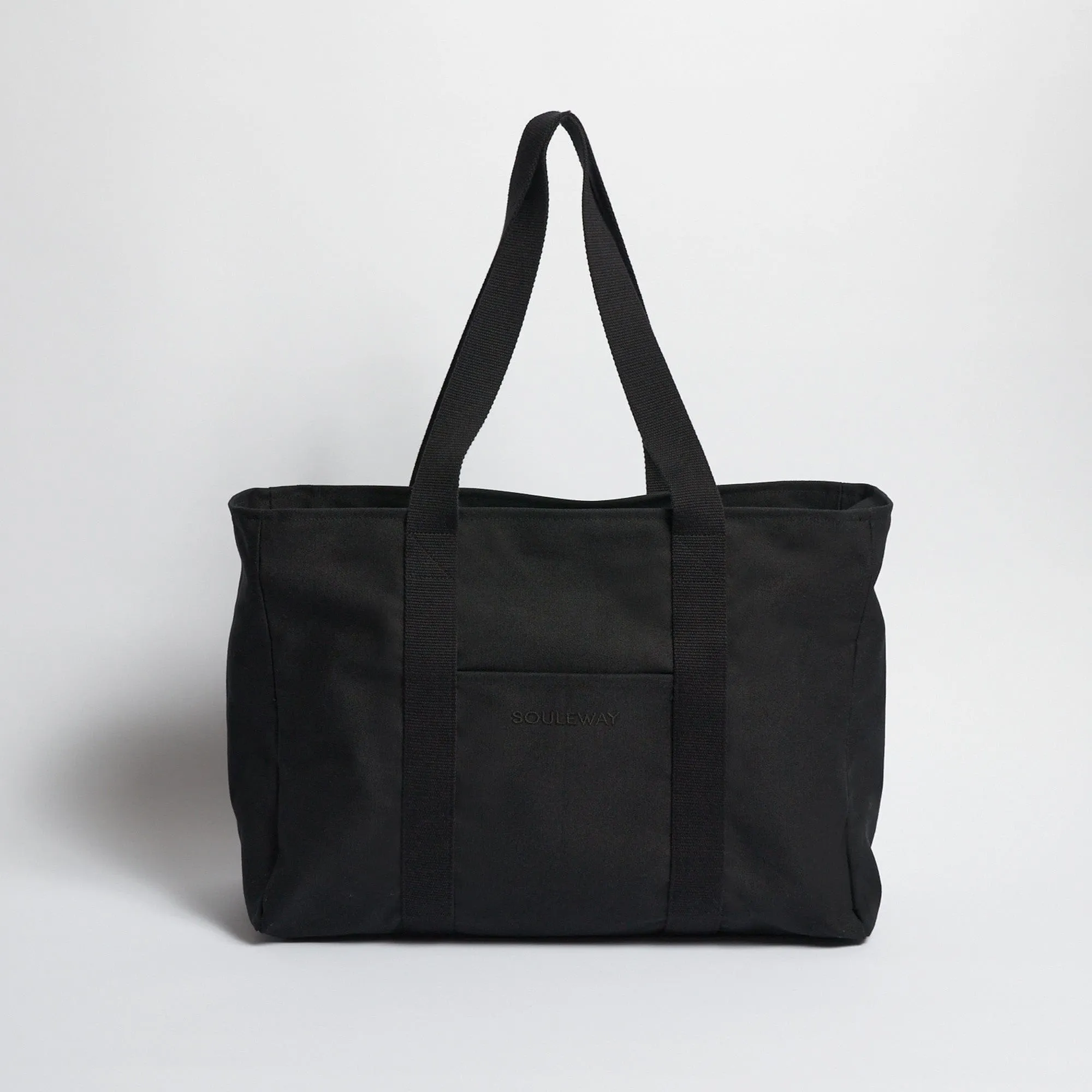 Natural Cotton Canvas Yoga Tote | Sand & Pink