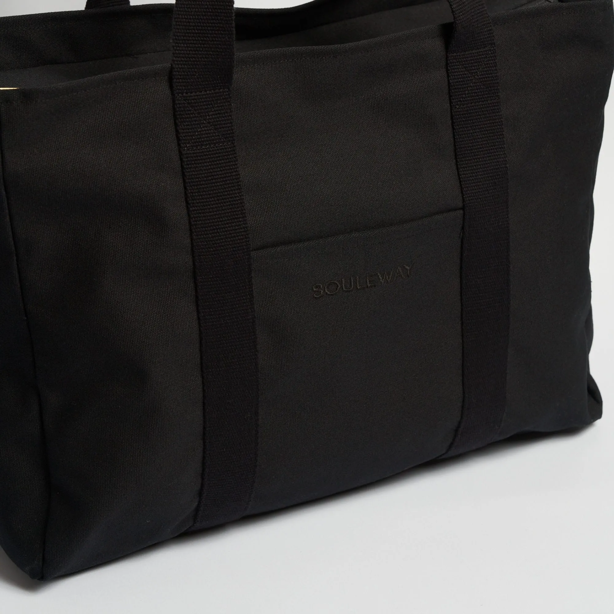 Natural Cotton Canvas Yoga Tote | Sand & Pink