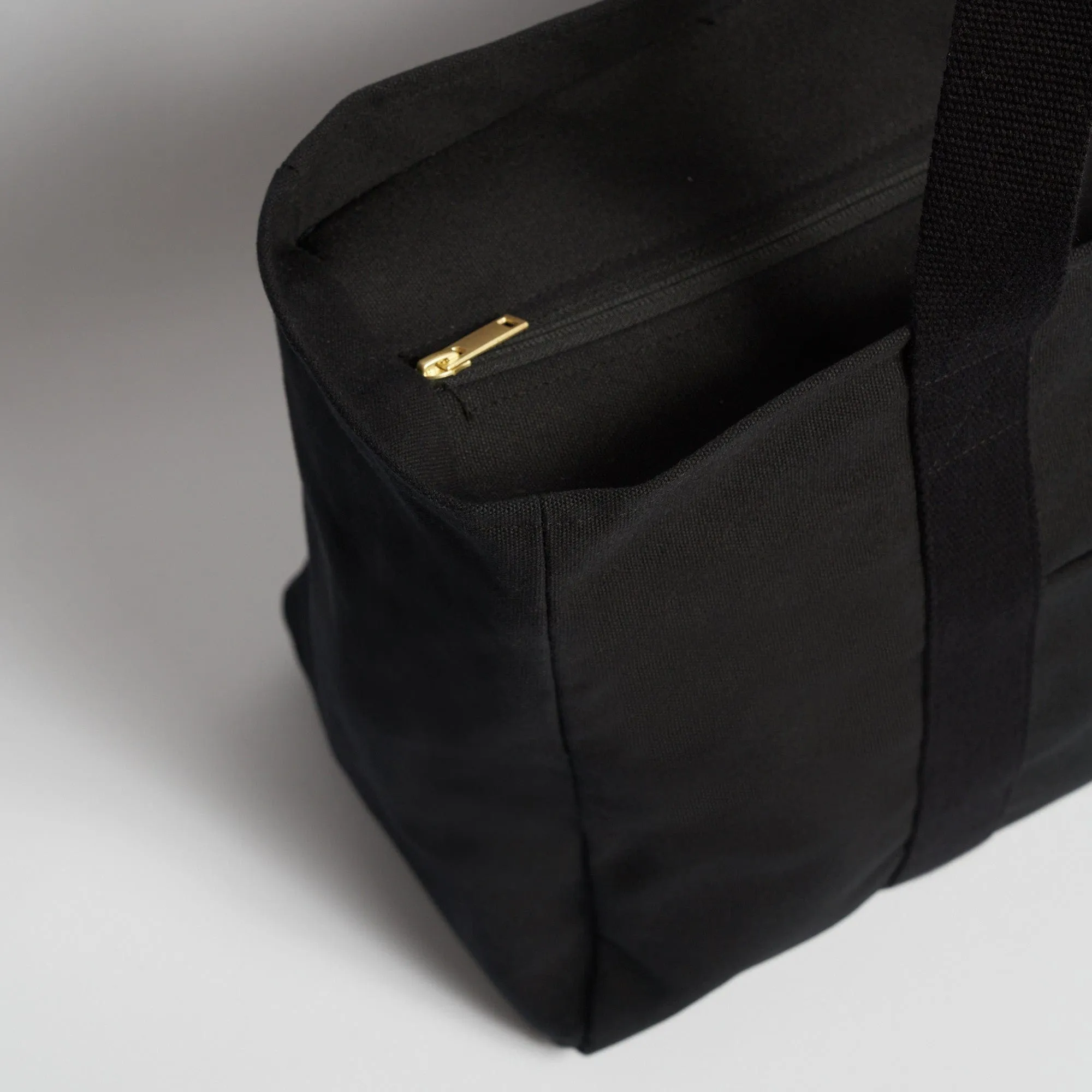 Natural Cotton Canvas Yoga Tote | Sand & Pink