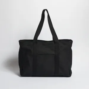 Natural Cotton Canvas Yoga Tote | Sand & Pink