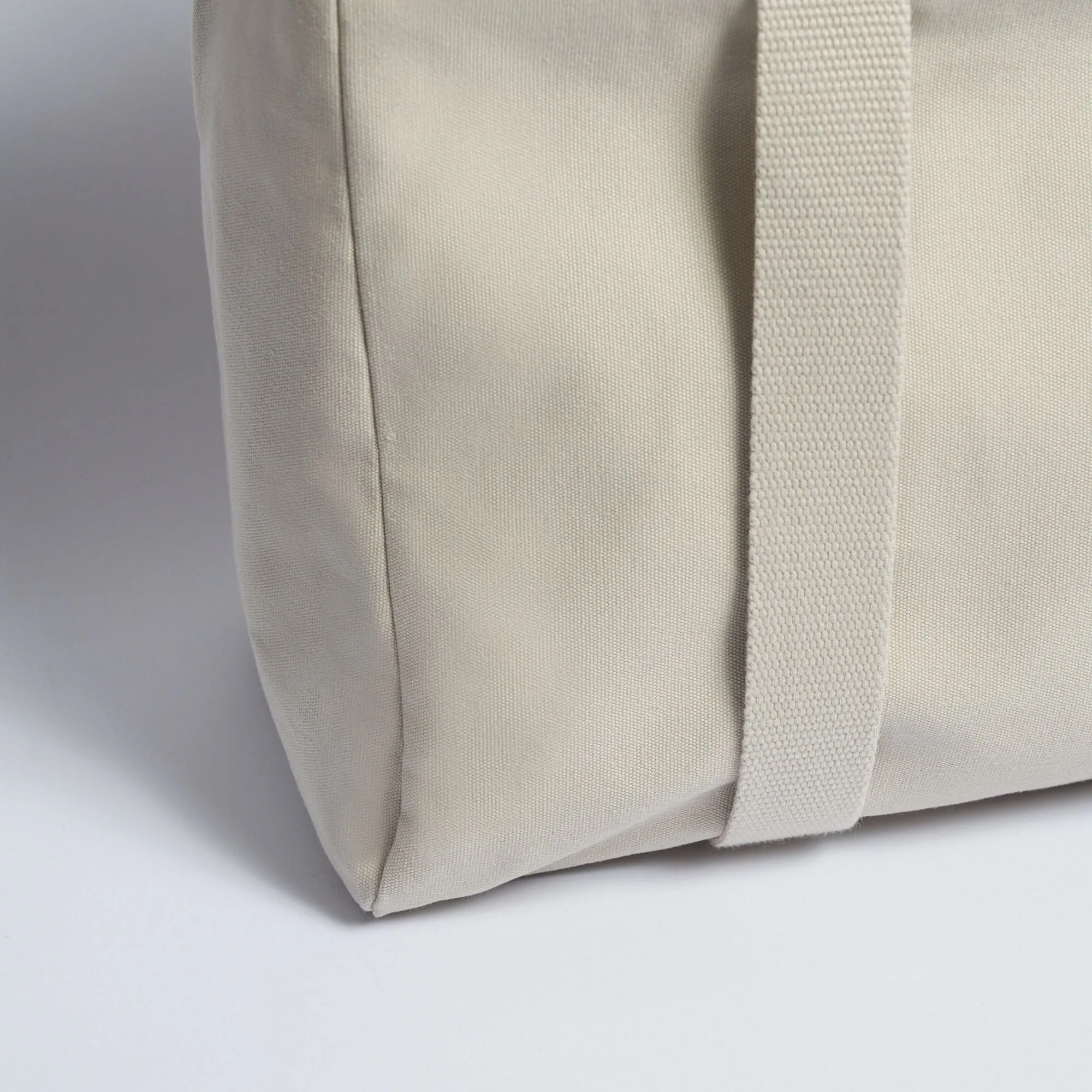 Natural Cotton Canvas Yoga Tote | Sand & Pink