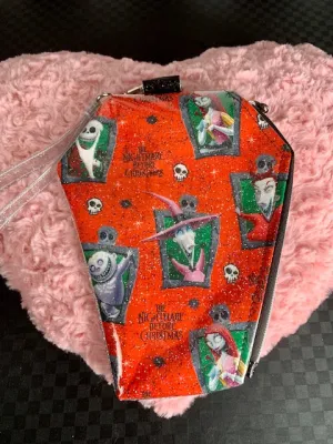 NBC fan art orange wristlet bag