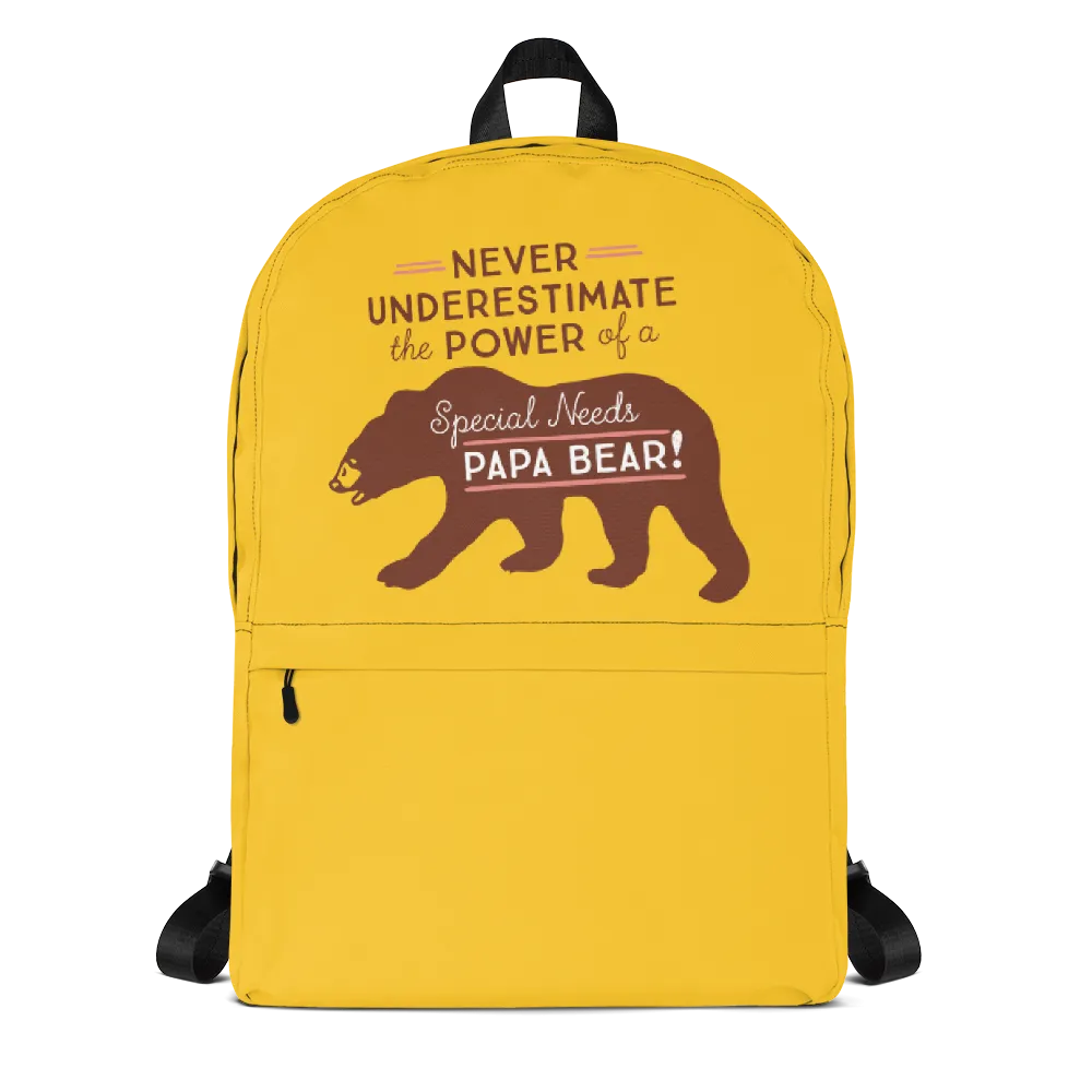 Never Underestimate the power of a Special Needs Papa Bear! Backpack