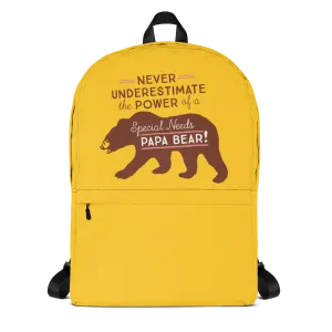 Never Underestimate the power of a Special Needs Papa Bear! Backpack