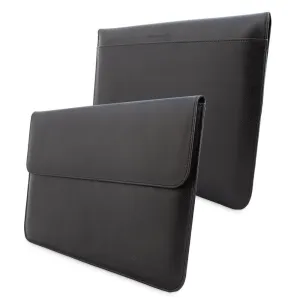 New Snugg 13 Inch Black Leather Sleeve Case For Macbook Air & Macbook Pro