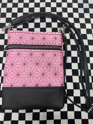 Nezuko inspired fan art crossbody bag
