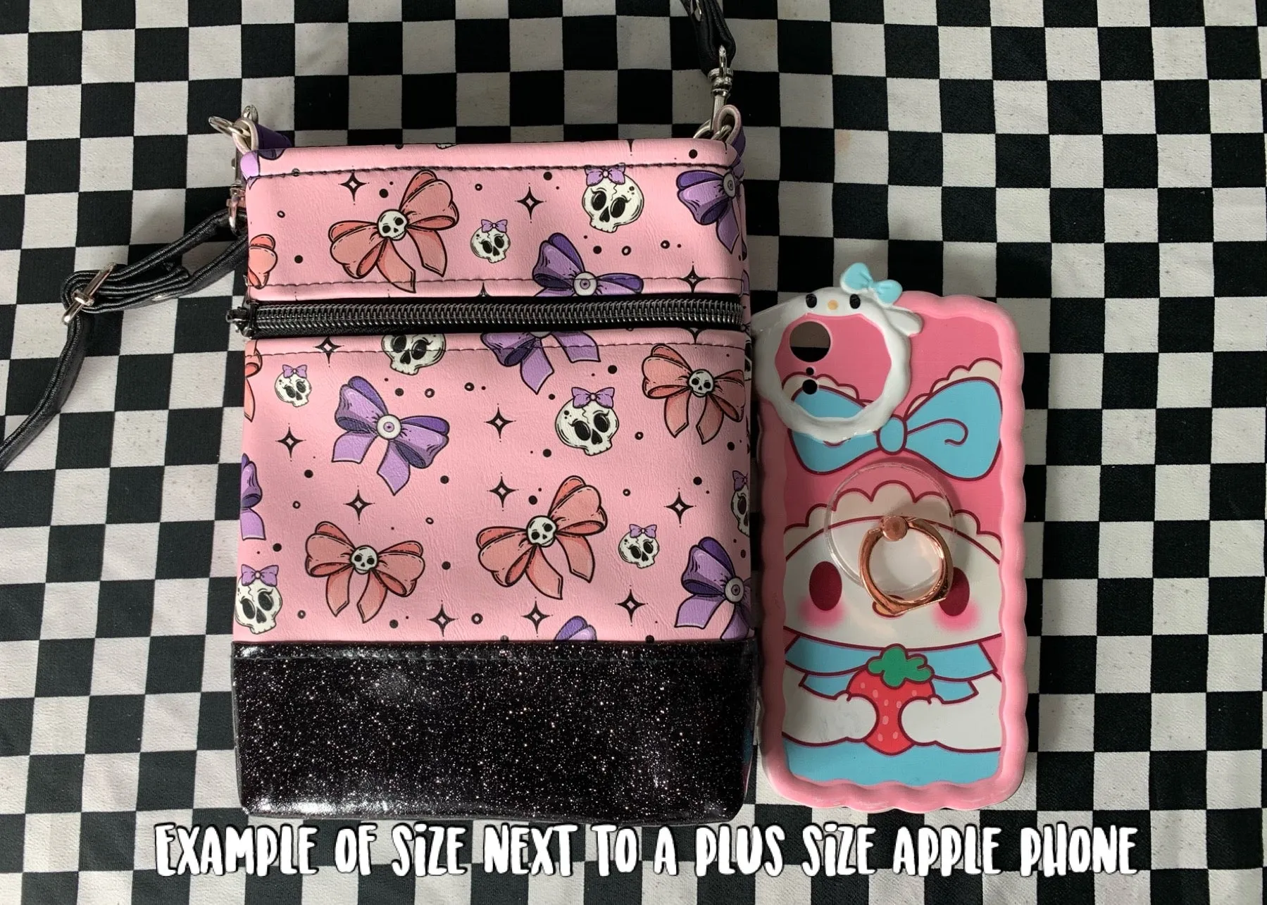 Nezuko inspired fan art crossbody bag