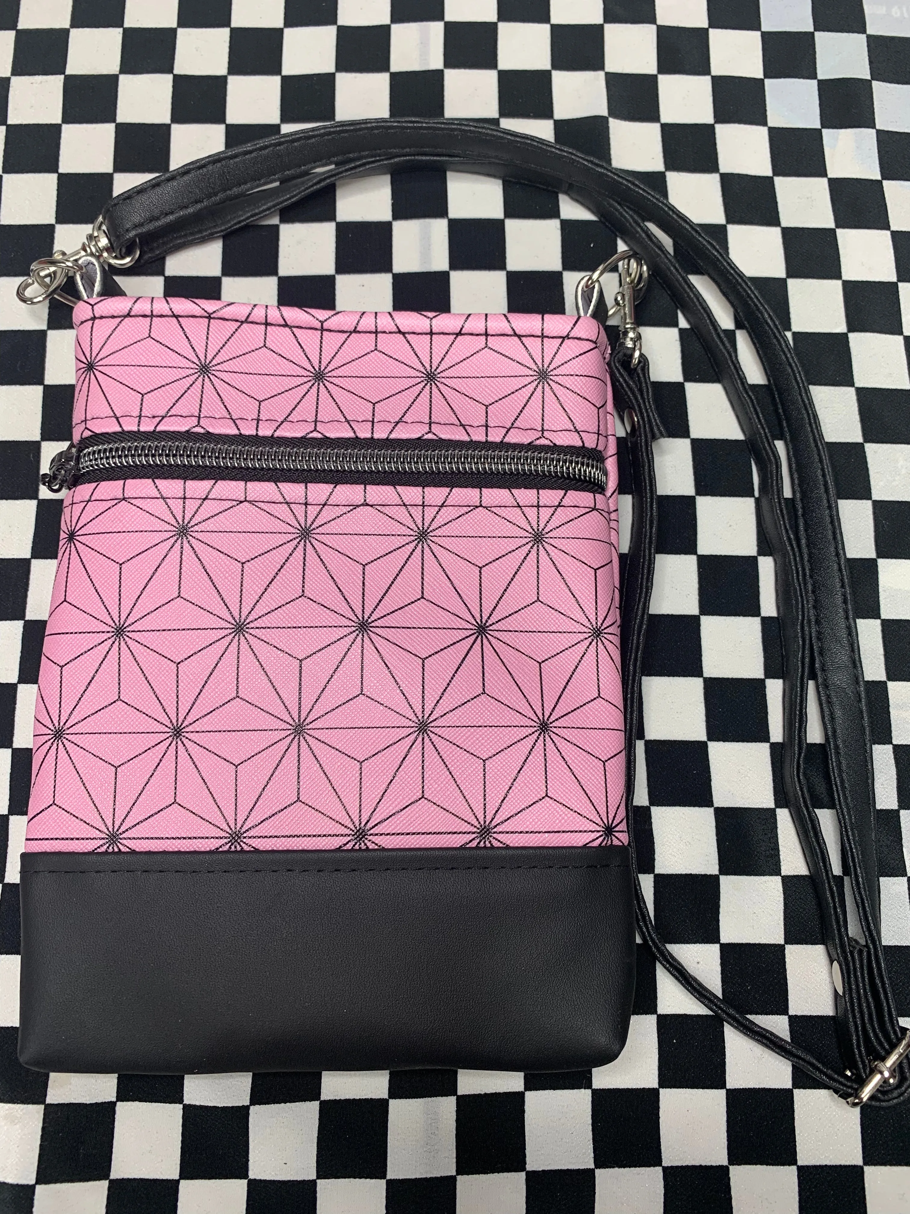 Nezuko inspired fan art crossbody bag