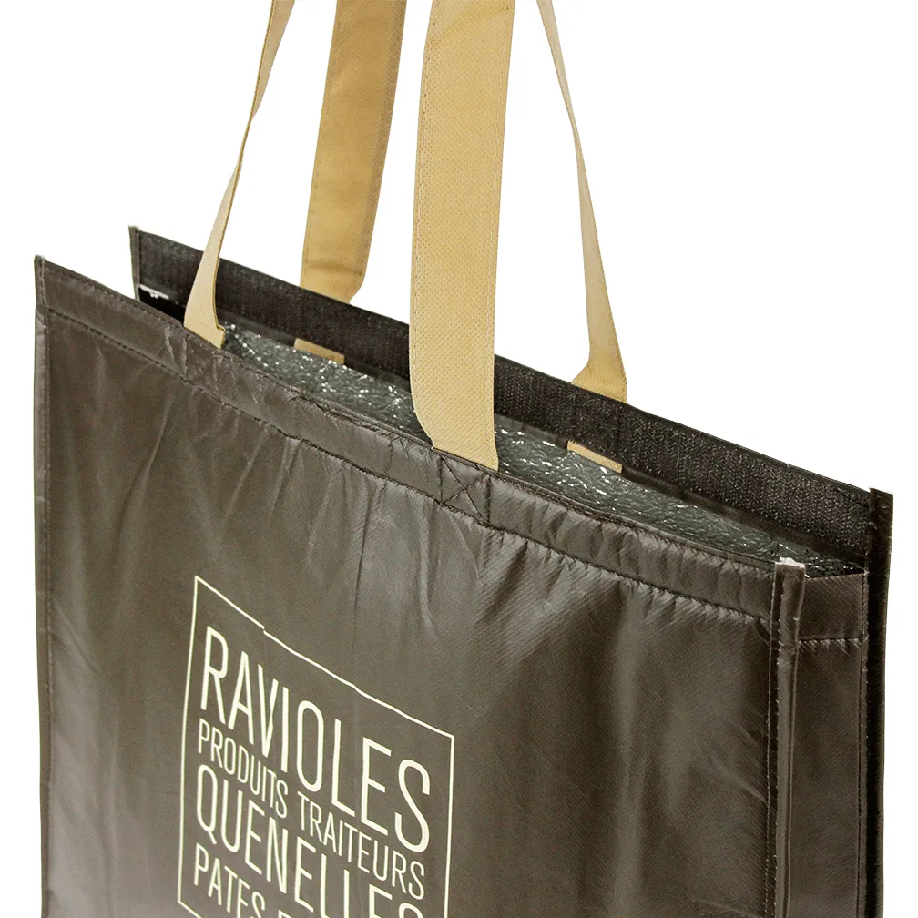 Non Woven Polypropylene Laminated insulated tote *Fully Customizable* Bag Ban Approved