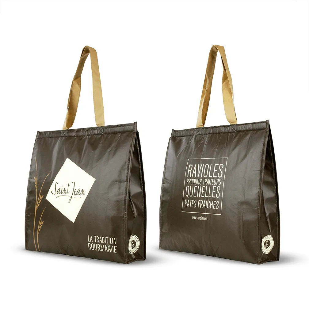 Non Woven Polypropylene Laminated insulated tote *Fully Customizable* Bag Ban Approved