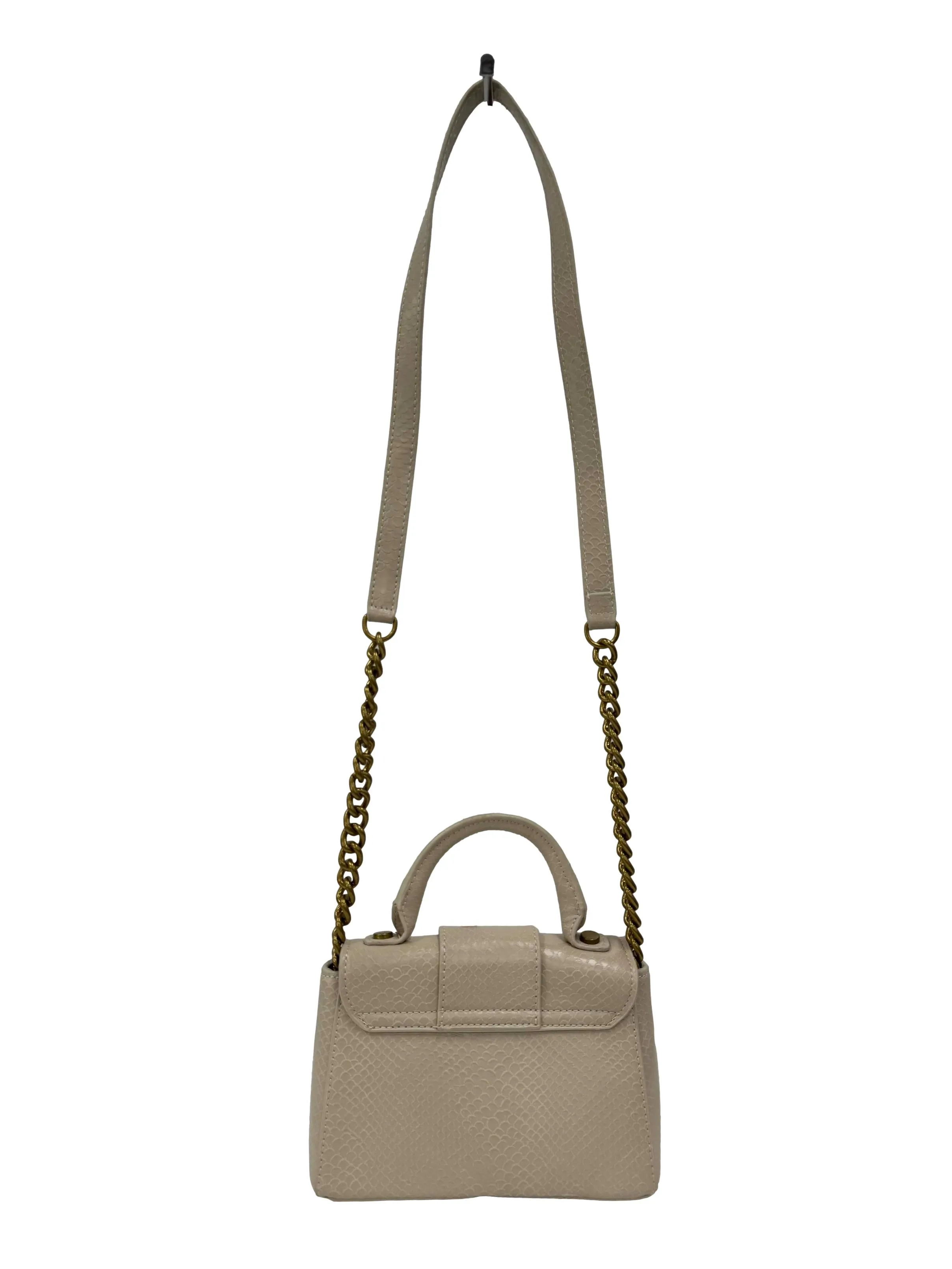 Nude City Bag With Metal Buckle