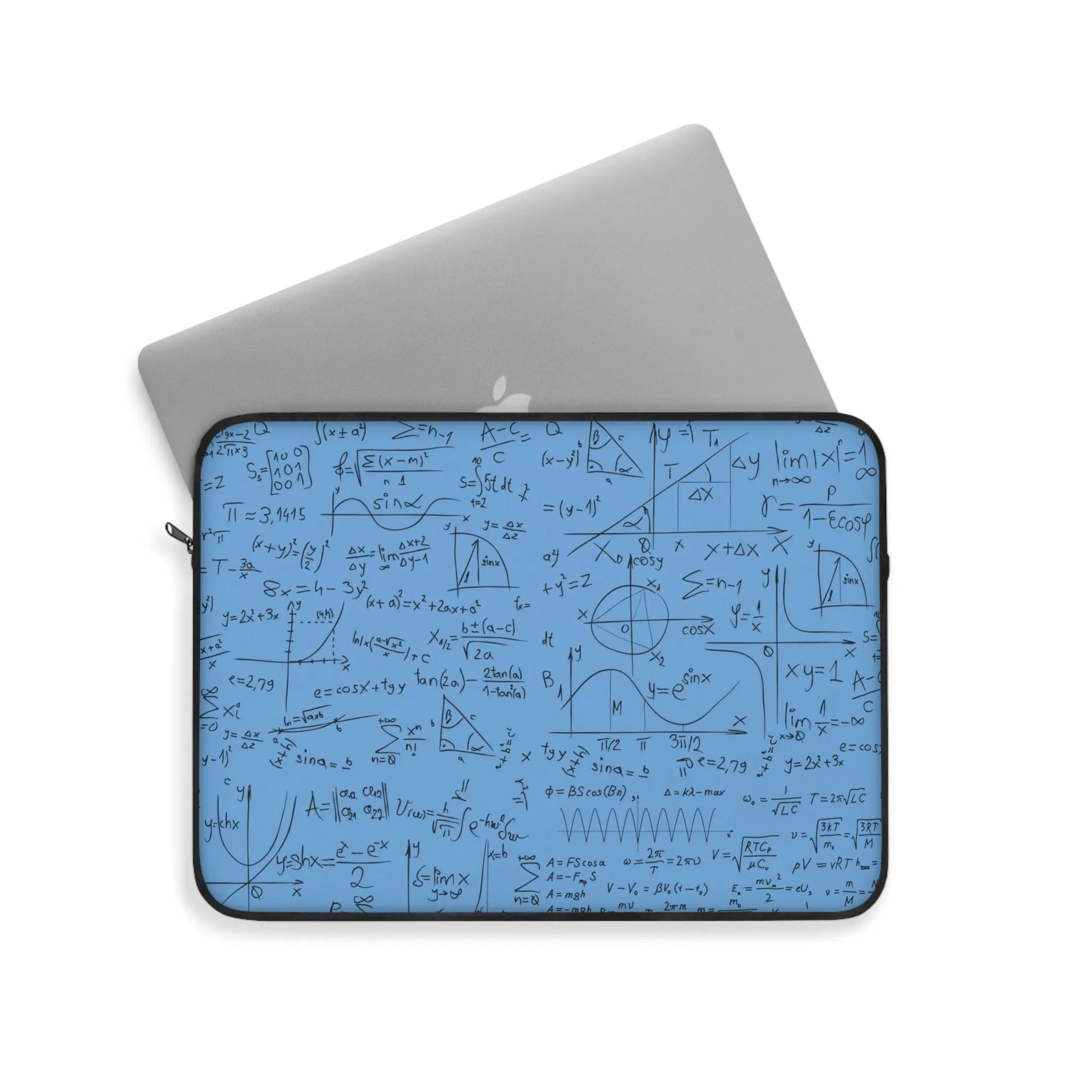 Numerical Incantations Laptop Case - Sky Blue