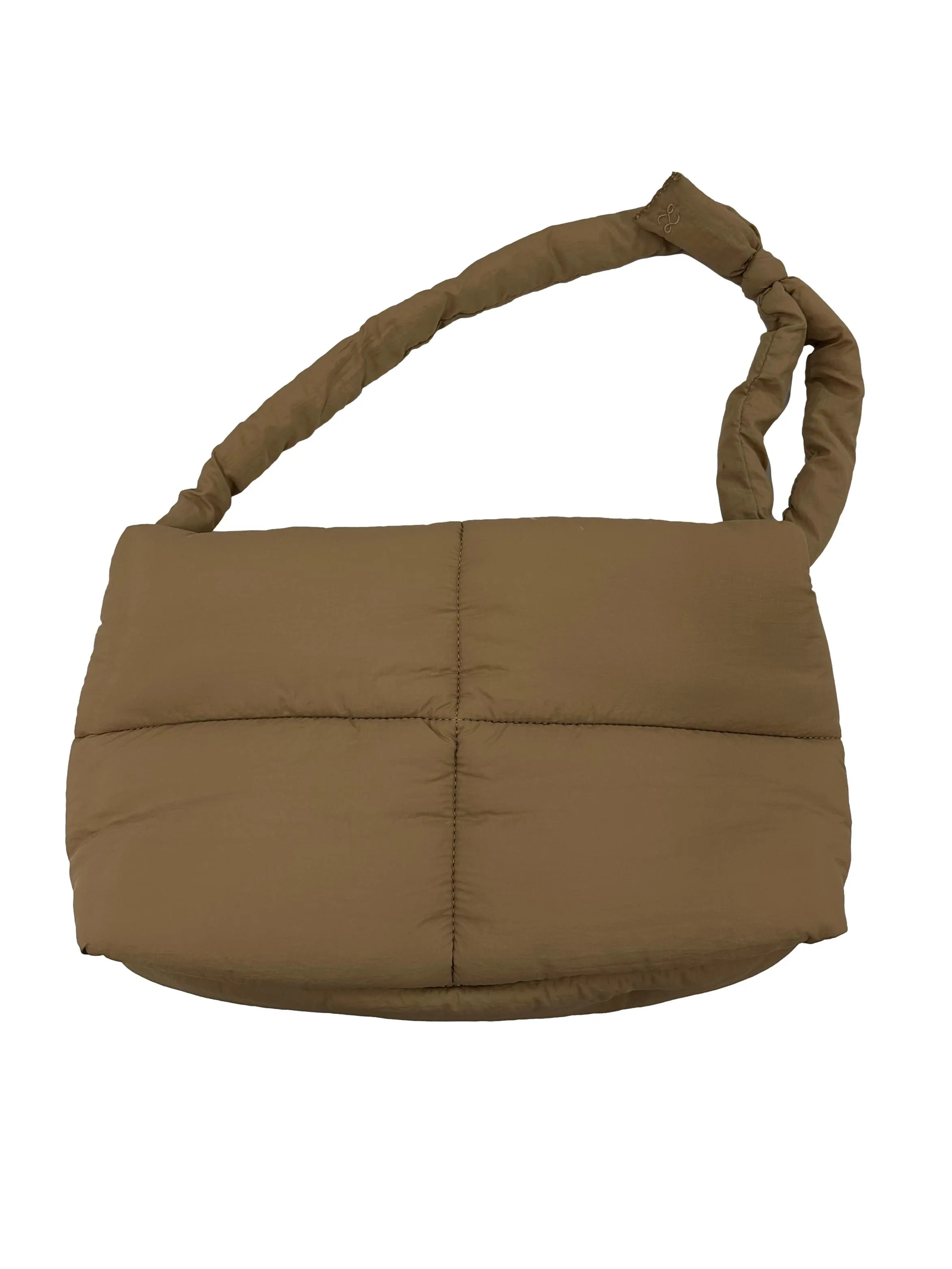 Oat Brown Puffy Sling Bag
